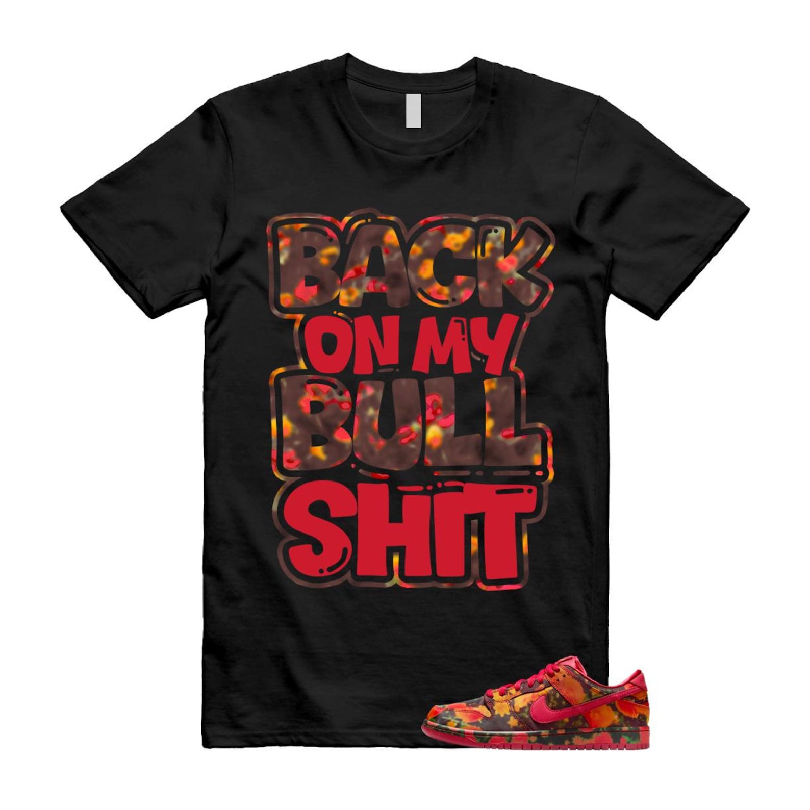 Dunk Oz Poppy Field Varsity Red University Gold T Shirt Match Back On My Bullshit FZ1291-600 T-Shirt, Sneaker Match Tee