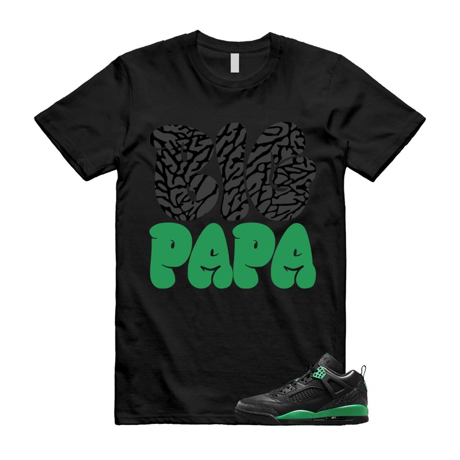 Spizike Pine Green Black Anthracite T Shirt Match PAPA, FQ1759-003 T-Shirt, Sneaker Match Tee
