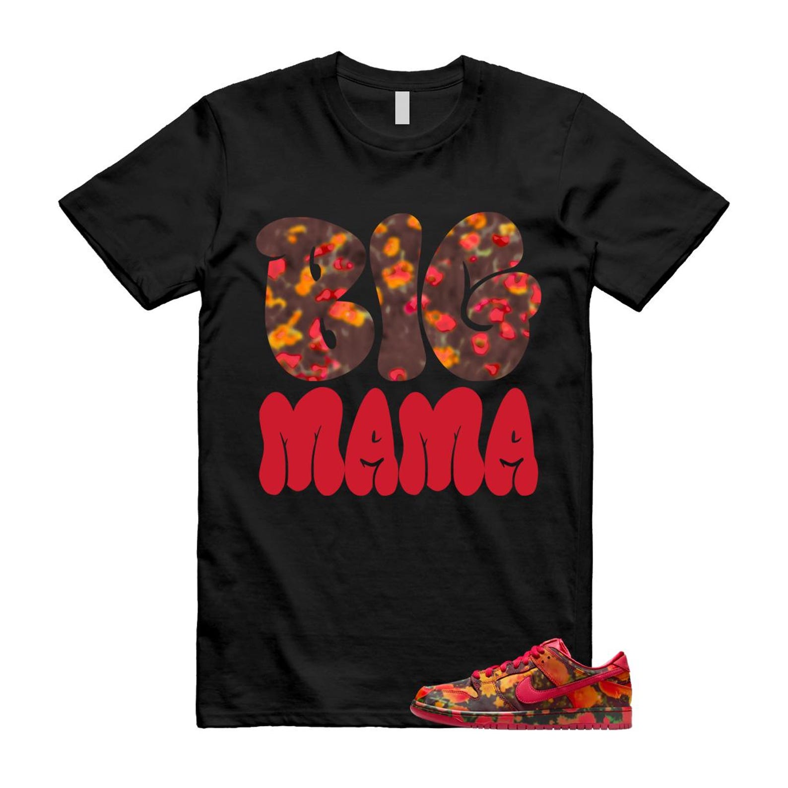 Dunk Oz Poppy Field Varsity Red University Gold T Shirt Match Big MAMA FZ1291-600 T-Shirt, Sneaker Match Tee