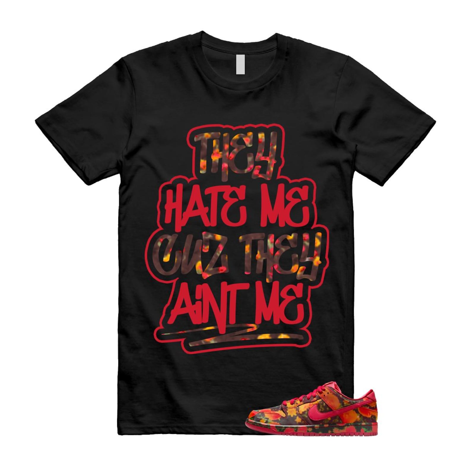 Dunk Oz Poppy Field Varsity Red University Gold T Shirt Match They Hate Me Cause They Ain't Me FZ1291-600 T-Shirt, Sneaker Match Tee