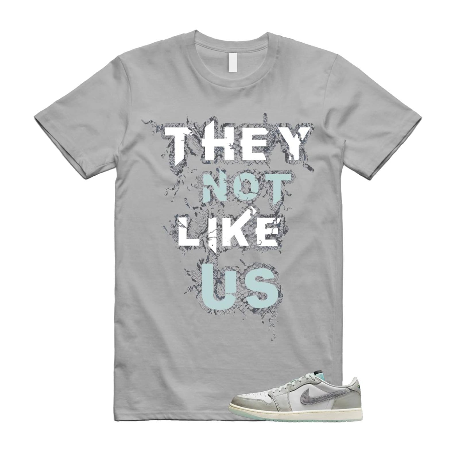 1 Year of the Snake Summit White Photon Dust Barely Green T Shirt Match They Not Like Us HF3144-100 T-Shirt, Sneaker Match Tee