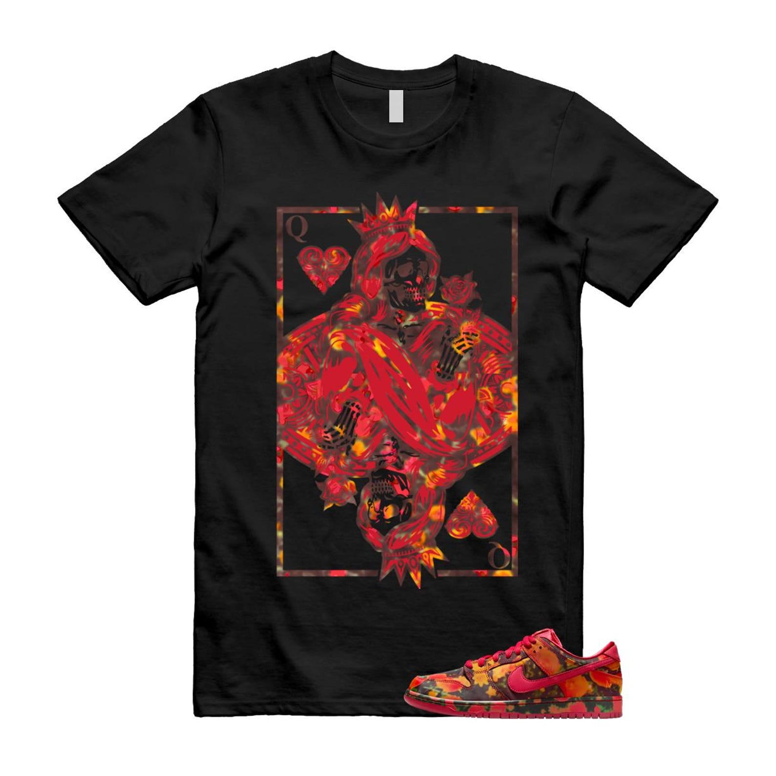 Dunk Oz Poppy Field Varsity Red University Gold T Shirt Match QC FZ1291-600 T-Shirt, Sneaker Match Tee