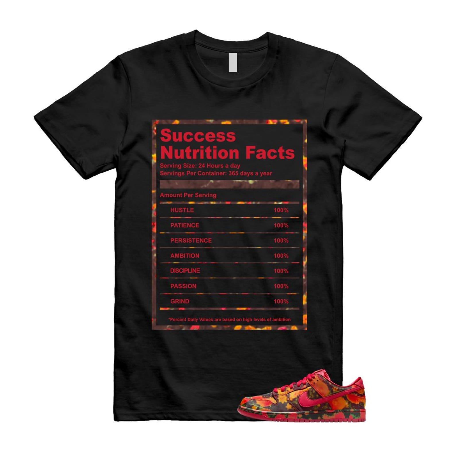 Dunk Oz Poppy Field Varsity Red University Gold T Shirt Match SUCC FZ1291-600 T-Shirt, Sneaker Match Tee
