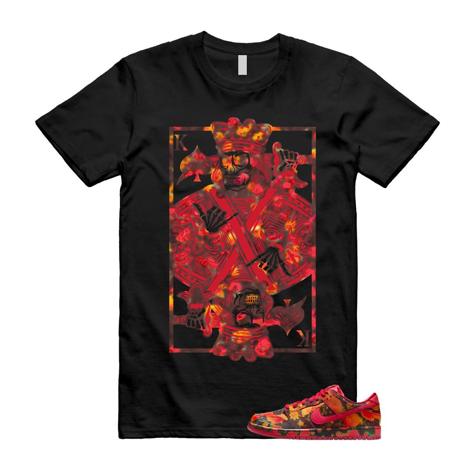 Dunk Oz Poppy Field Varsity Red University Gold T Shirt Match KC FZ1291-600 T-Shirt, Sneaker Match Tee
