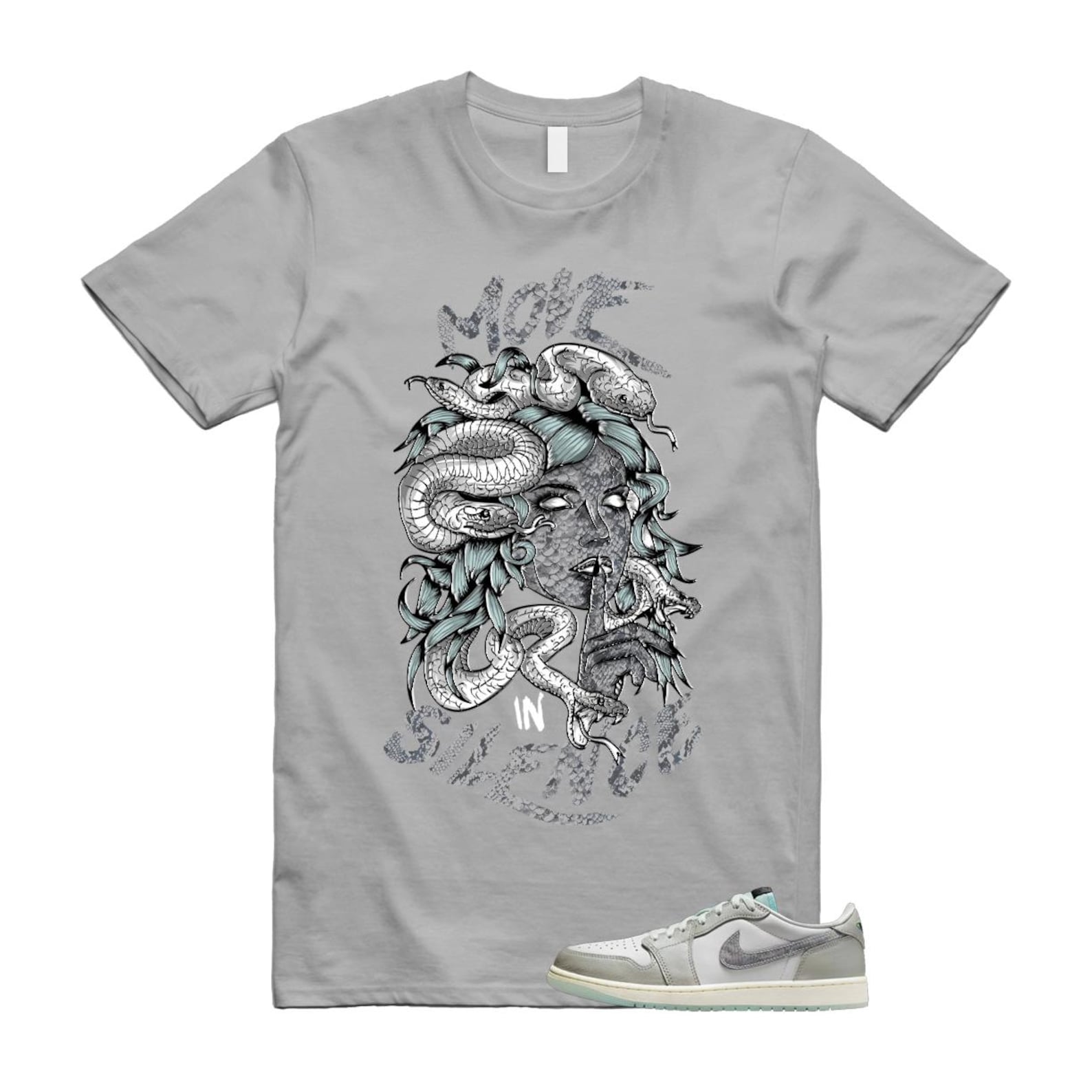 1 Year of the Snake Summit White Photon Dust Barely Green T Shirt Match Move In Silence HF3144-100 T-Shirt, Sneaker Match Tee