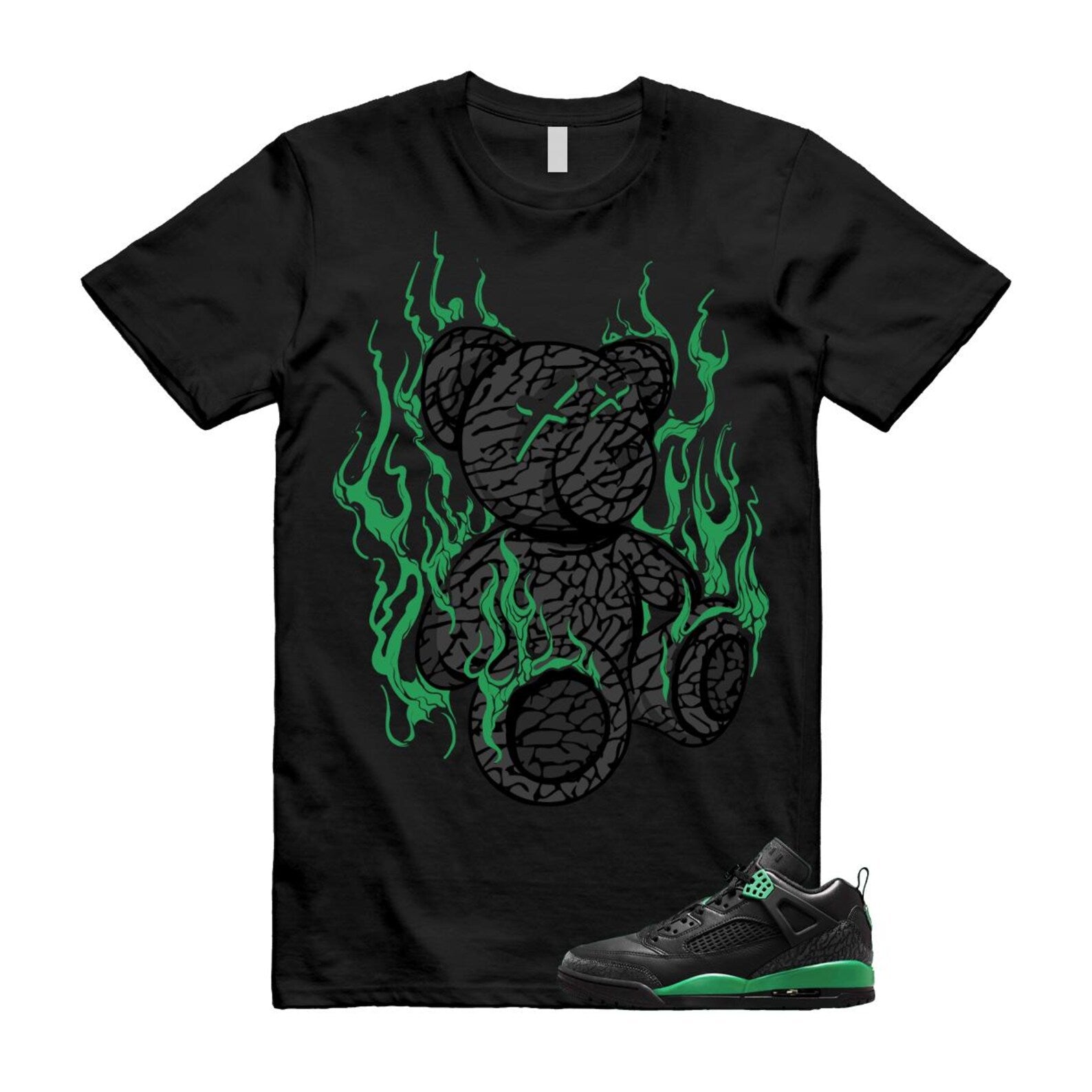 Spizike Pine Green Black Anthracite T Shirt Match LIT, FQ1759-003 T-Shirt, Sneaker Match Tee