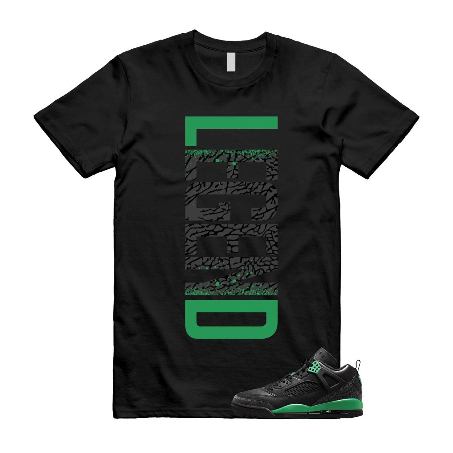 Spizike Pine Green Black Anthracite T Shirt Match LEGEND, FQ1759-003 T-Shirt, Sneaker Match Tee