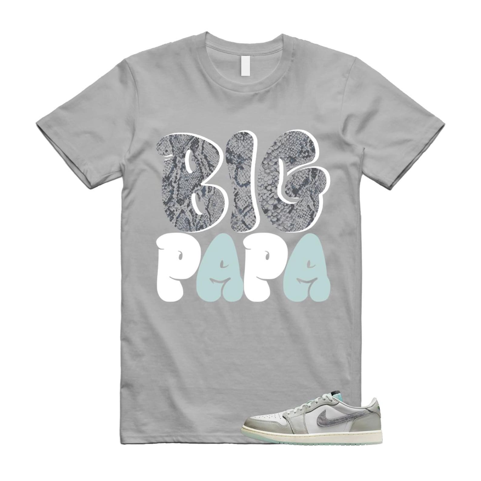 1 Year of the Snake Summit White Photon Dust Barely Green T Shirt Match Big PAPA HF3144-100 T-Shirt, Sneaker Match Tee