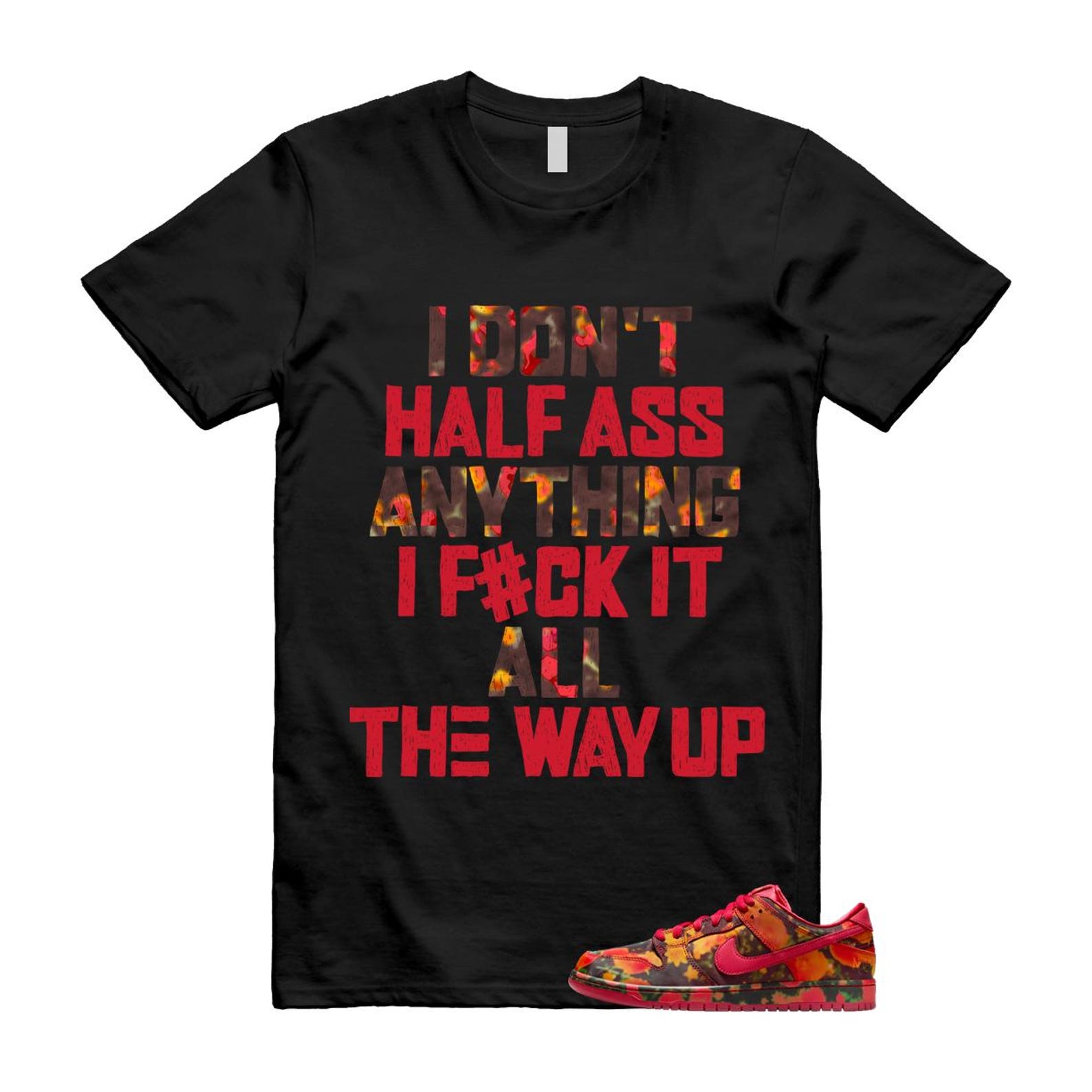 Dunk Oz Poppy Field Varsity Red University Gold T Shirt Match HALF FZ1291-600 T-Shirt, Sneaker Match Tee