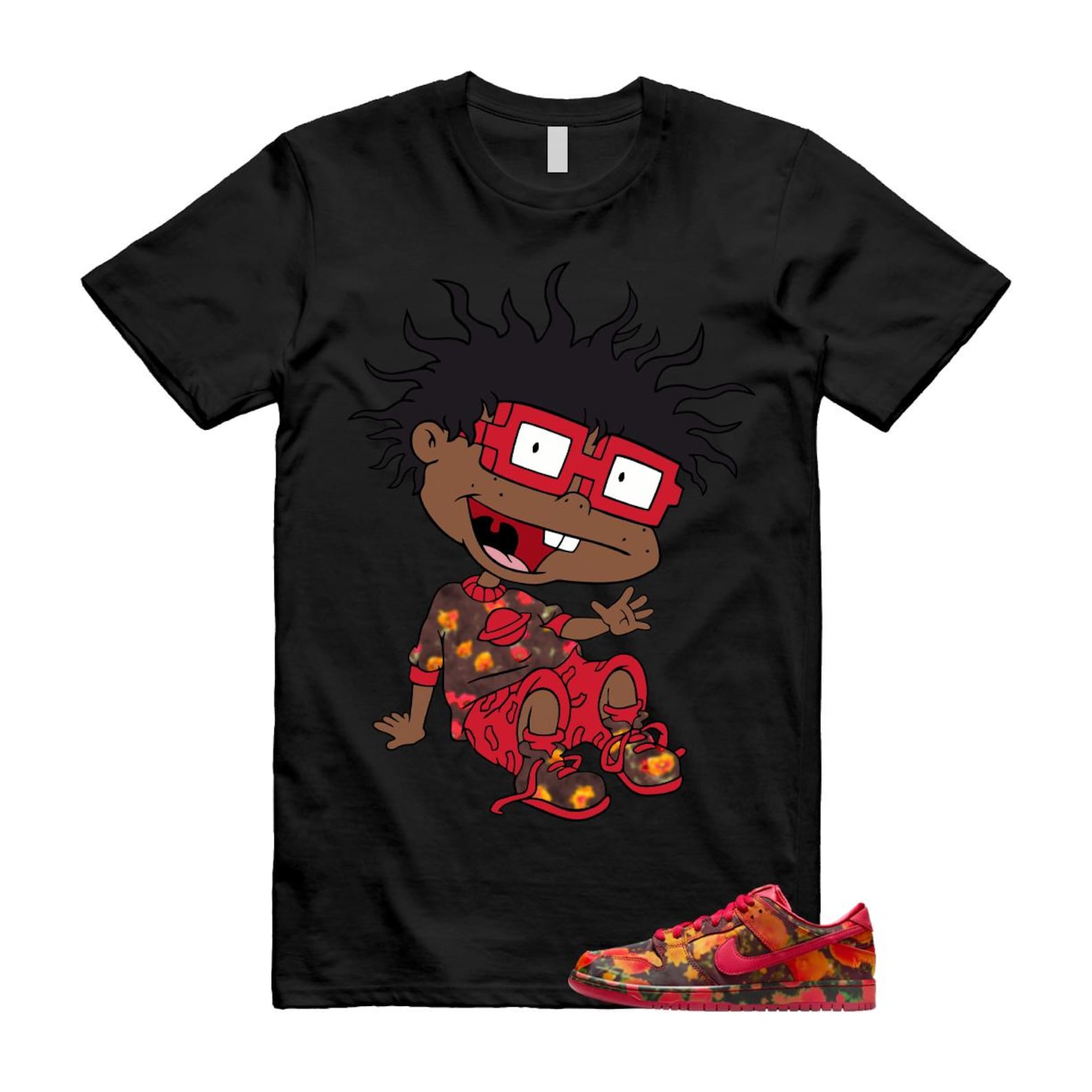 Dunk Oz Poppy Field Varsity Red University Gold T Shirt Match FINSTER FZ1291-600 T-Shirt, Sneaker Match Tee