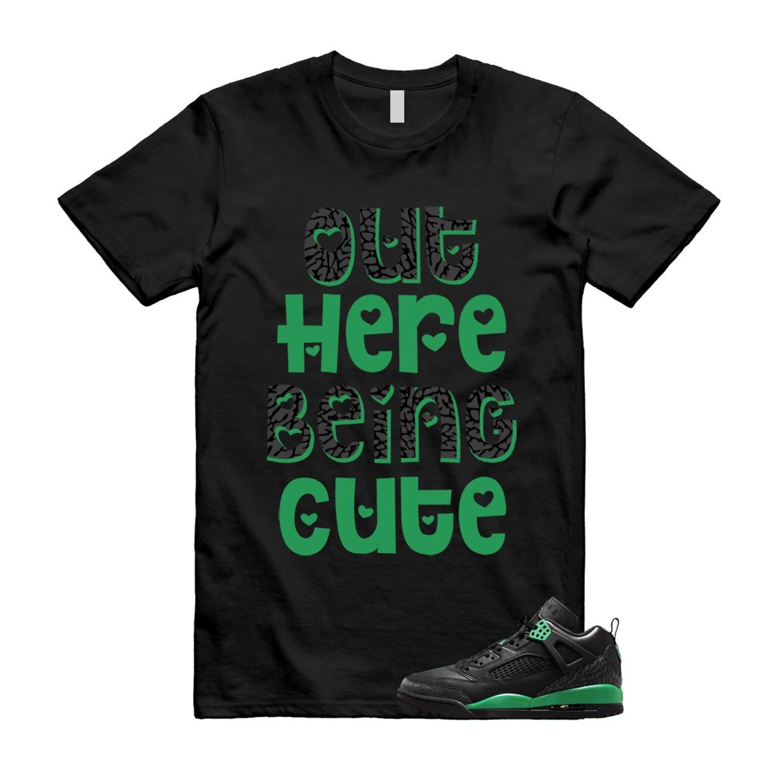 Spizike Pine Green Black Anthracite T Shirt Match OHBC, FQ1759-003 T-Shirt, Sneaker Match Tee