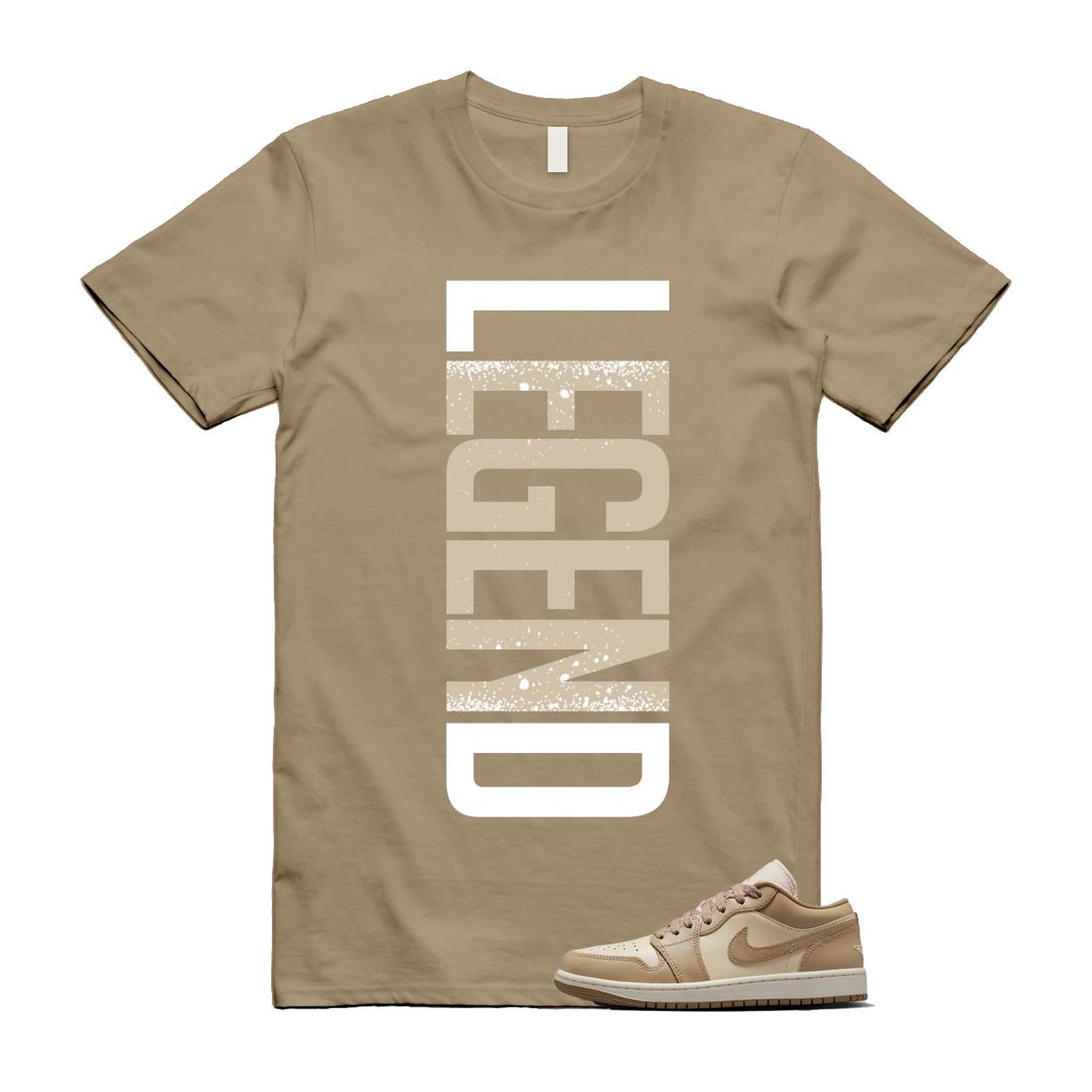 Air Jordan 1 Rattan Desert Camo Sail Low Shirt to Match Legend DC0774-203 Match Sneaker Tee