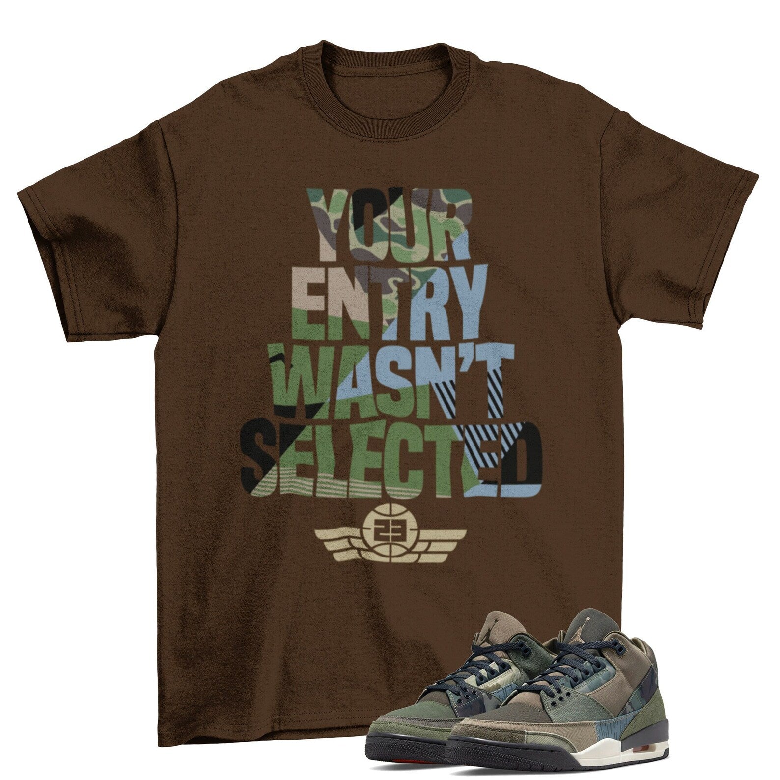 Raffle Matching Jordan 3 Patchwork Softstyle T-Shirt, DO1830-200 T-Shirt, Sneaker Match Tee