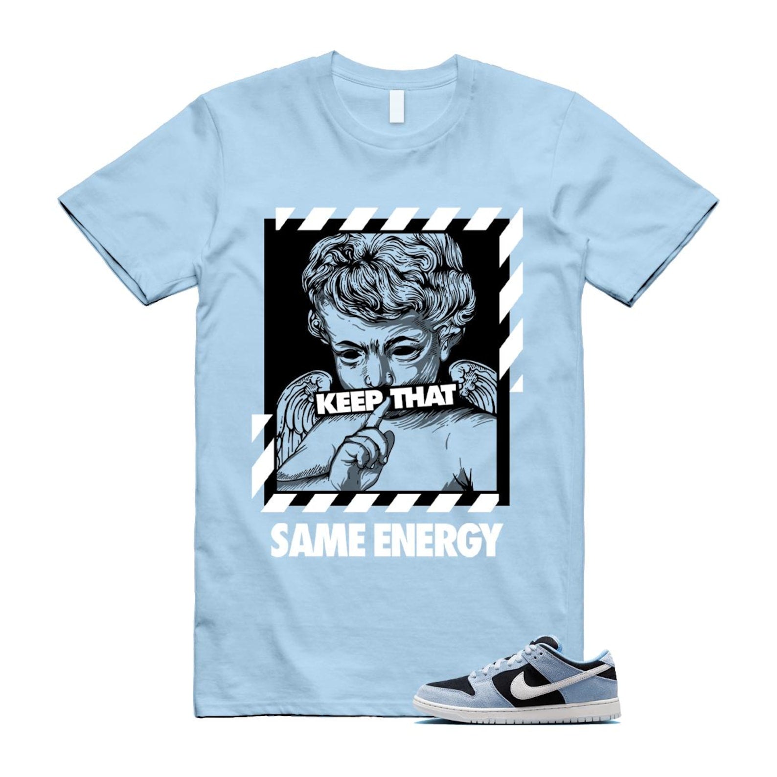 Dunk Aluminum Blue Black Summit White Low SB T Shirt Match ENERGY HF3063-400 T-Shirt, Sneaker Match Tee