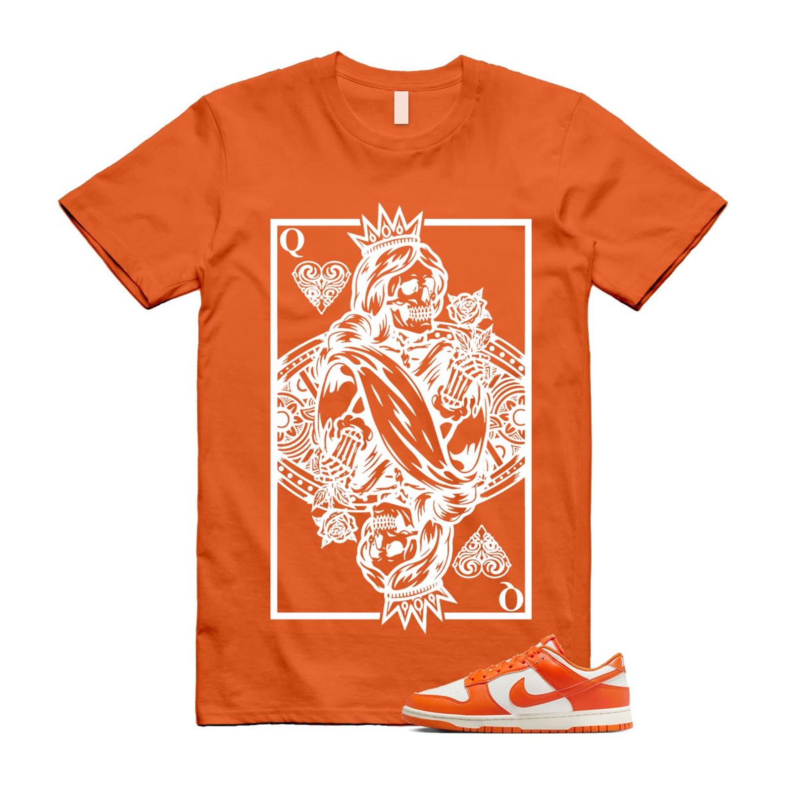 Dunk Syracuse Safety Orange White Pale Ivory T Shirt Match QC HF5441-106 T-Shirt, Sneaker Match Tee