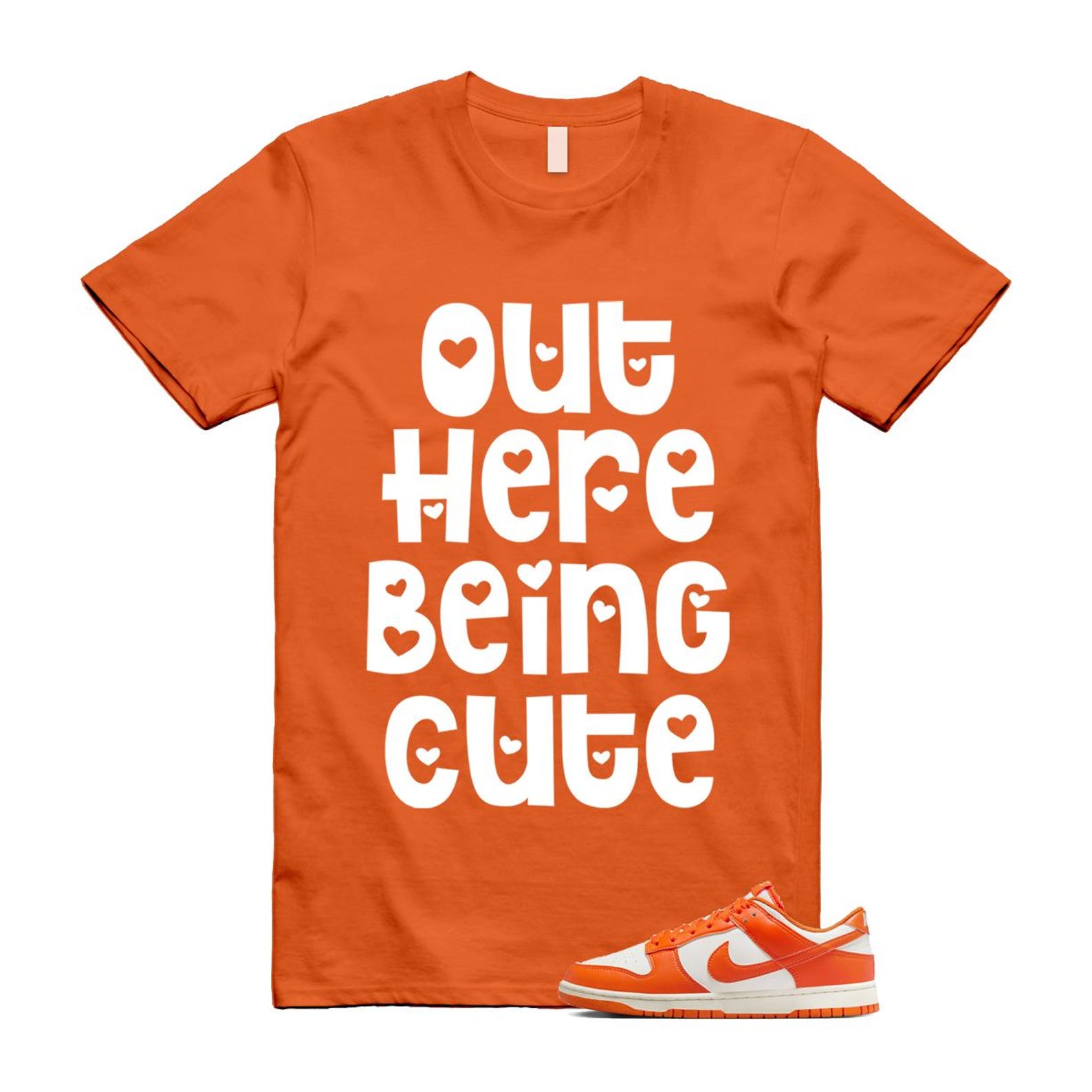 Dunk Syracuse Safety Orange White Pale Ivory T Shirt Match OHBC HF5441-106 T-Shirt, Sneaker Match Tee