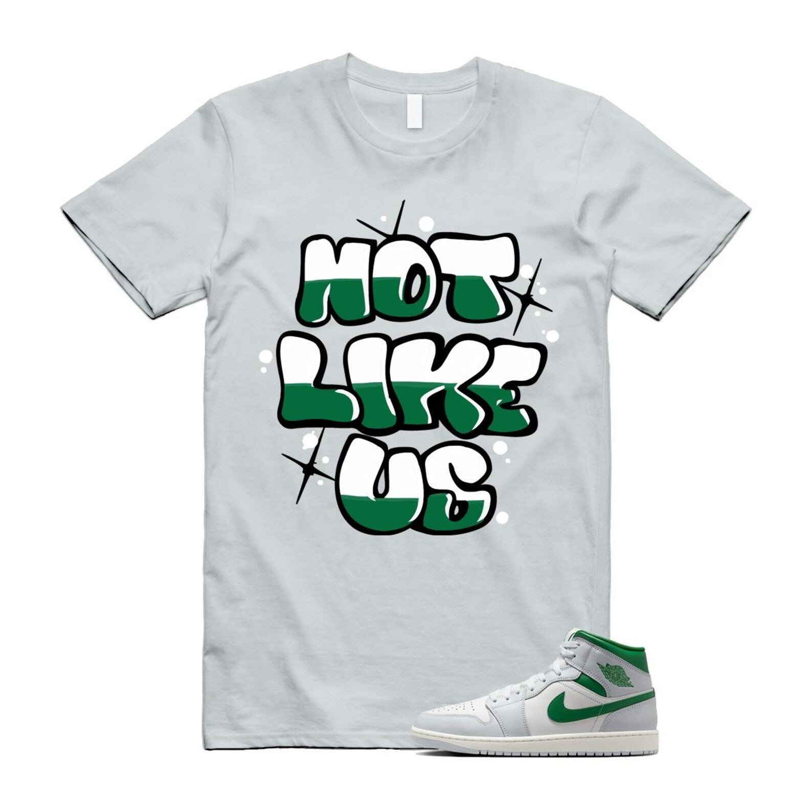 1 Summit White Pure Platinum Pine Green Sail T Shirt Match NLU DQ8426-142 T-Shirt, Sneaker Match Tee