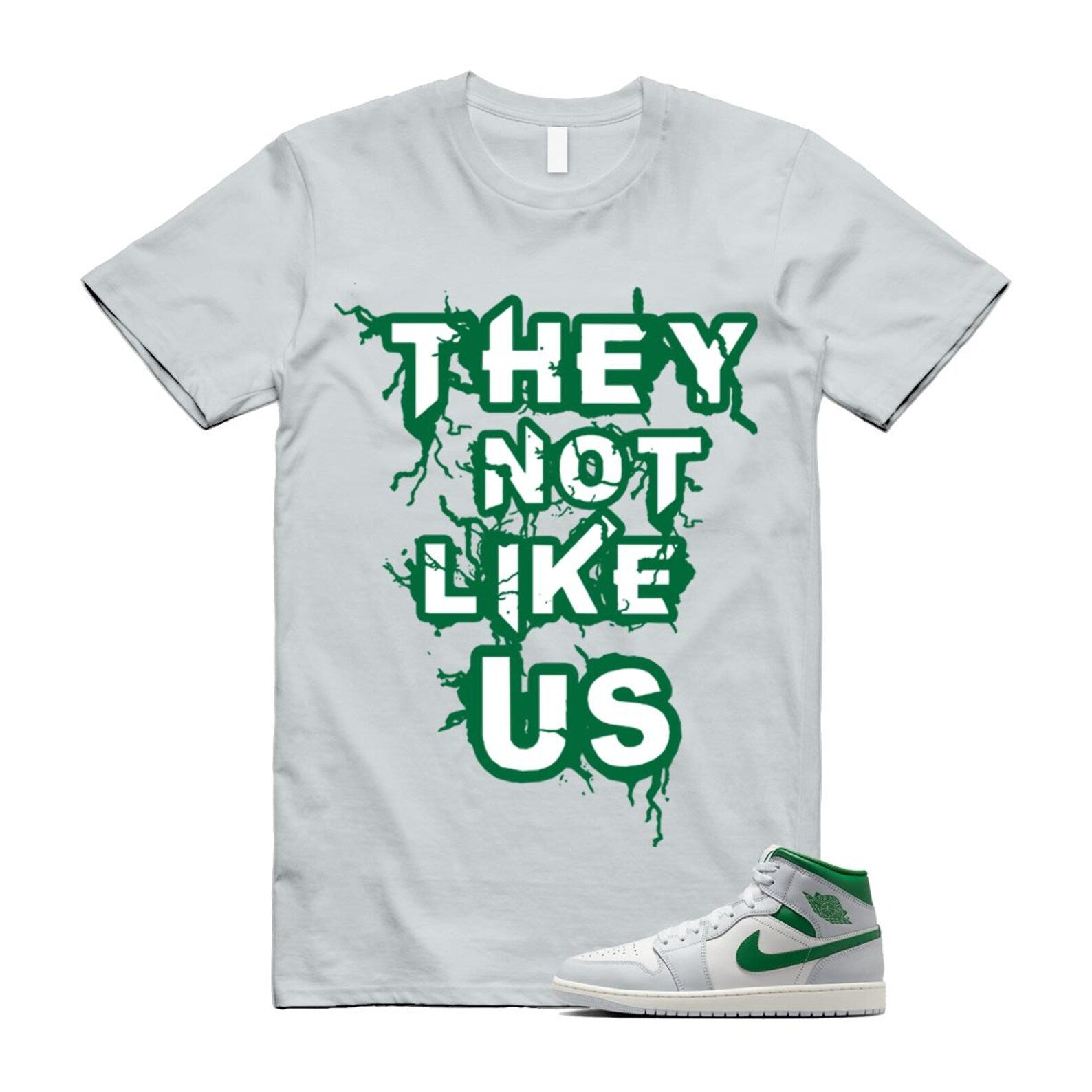 1 Summit White Pure Platinum Pine Green Sail T Shirt Match US DQ8426-142 T-Shirt, Sneaker Match Tee