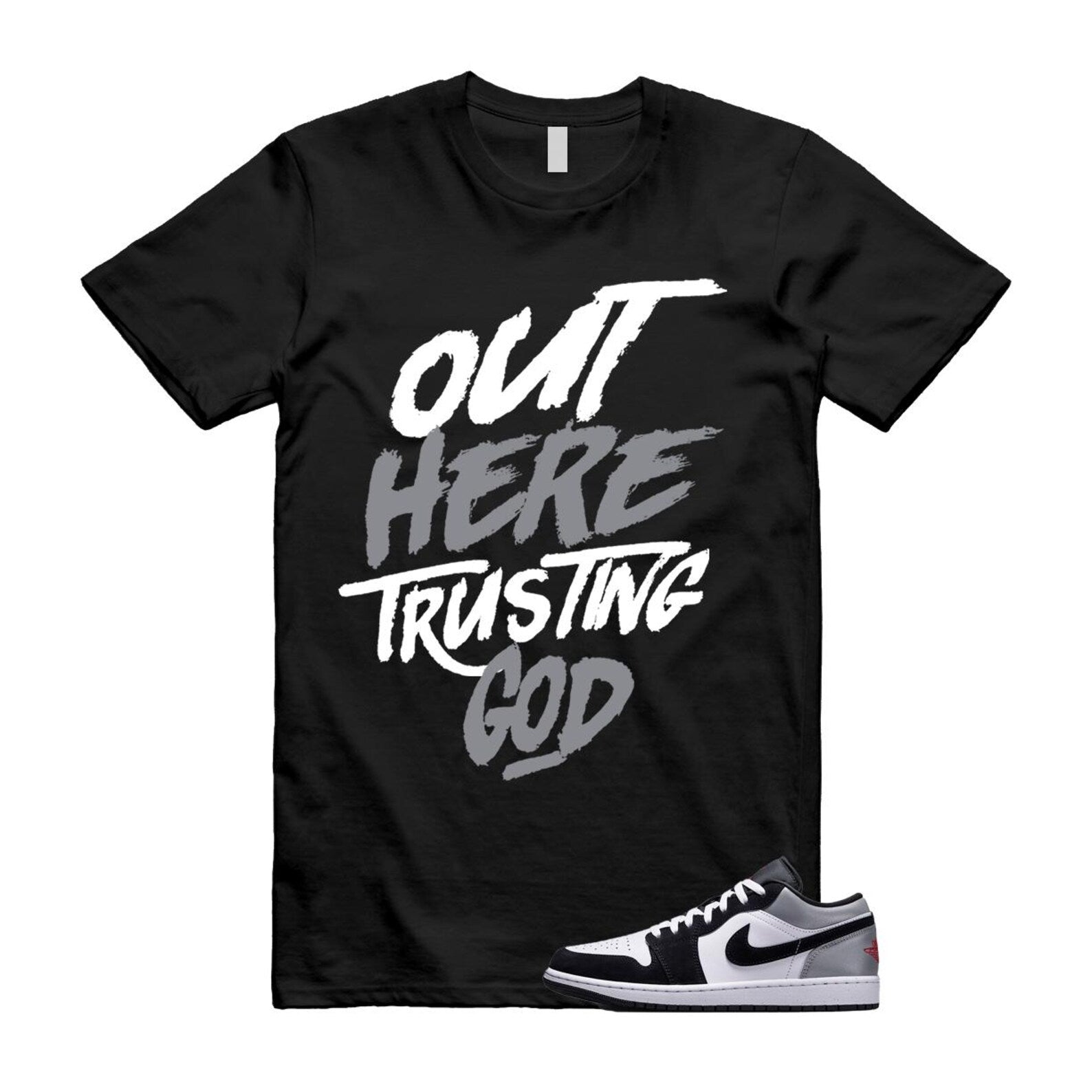 1 Black Matte Silver White Fire Red T Shirt Match TG HF3148-106 T-Shirt, Sneaker Match Tee