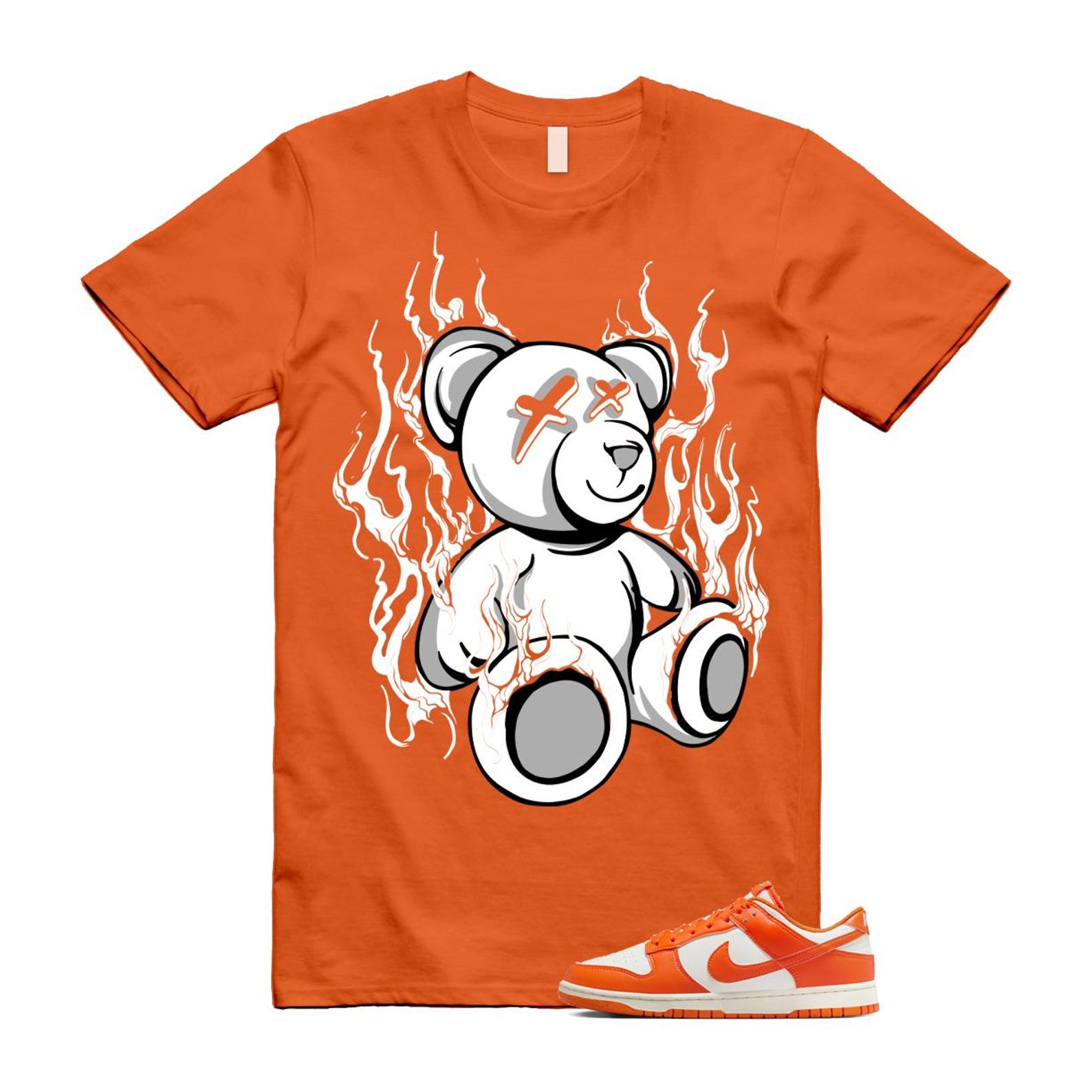 Dunk Syracuse Safety Orange White Pale Ivory T Shirt Match LIT HF5441-106 T-Shirt, Sneaker Match Tee