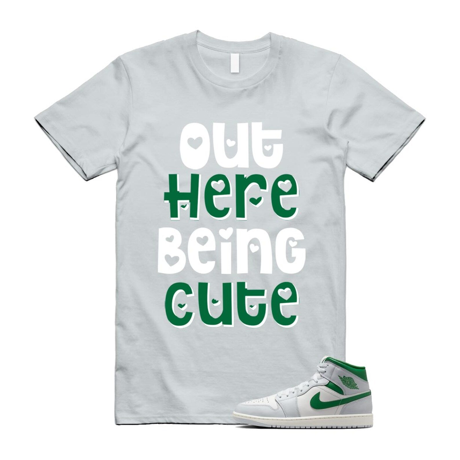 1 Summit White Pure Platinum Pine Green Sail T Shirt Match OHBC DQ8426-142 T-Shirt, Sneaker Match Tee