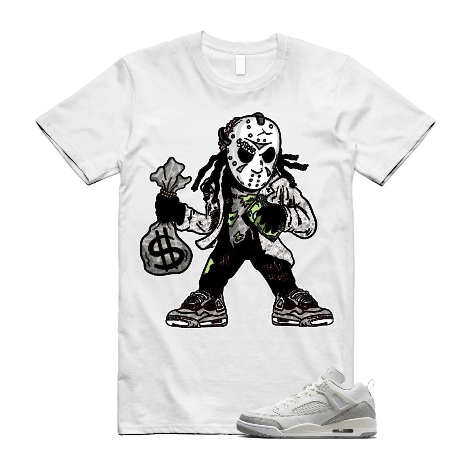 Spizike Summit White Photon Dust Phantom T Shirt Match JASON HQ3602-121 T-Shirt, Sneaker Match Tee