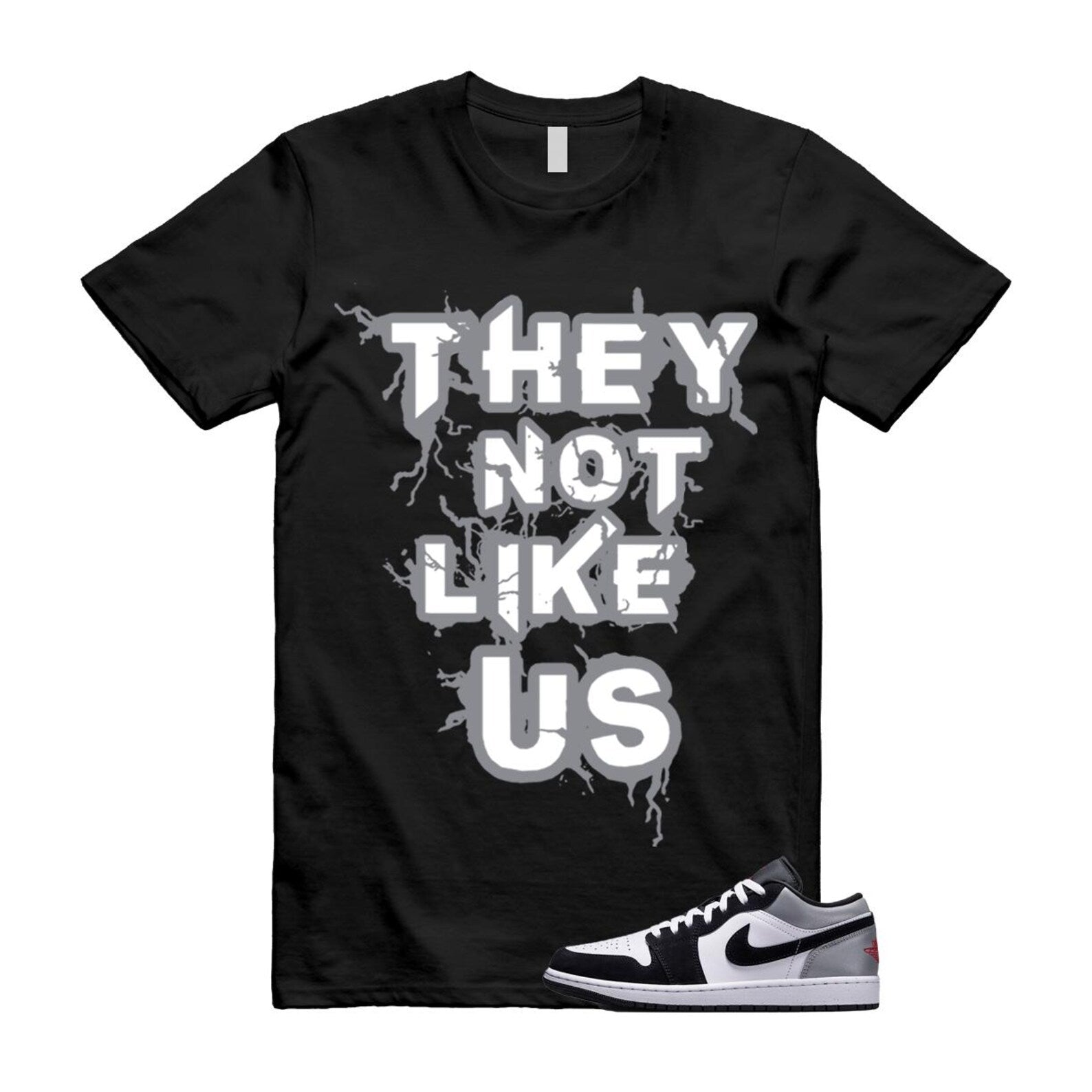 1 Black Matte Silver White Fire Red T Shirt Match US HF3148-106 T-Shirt, Sneaker Match Tee