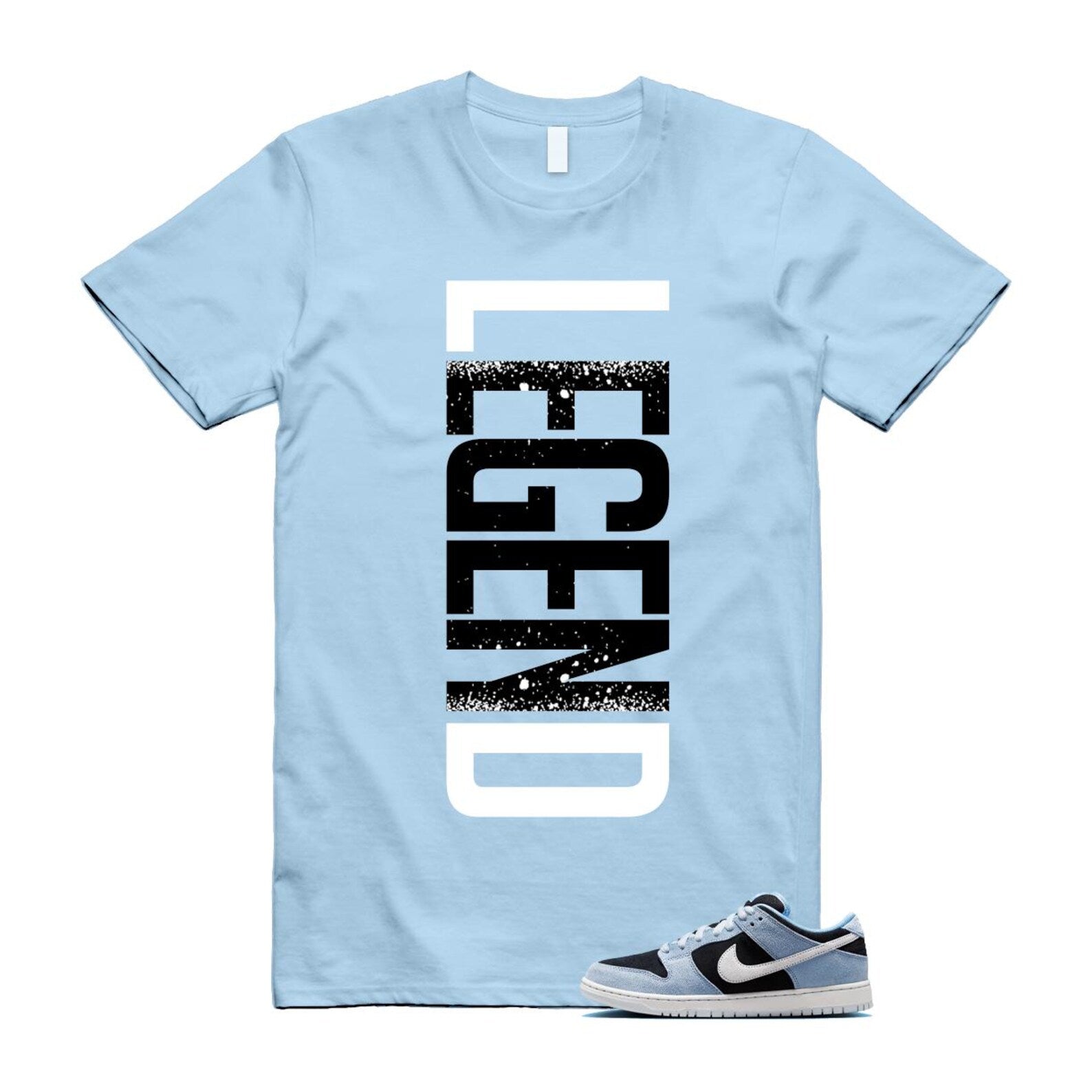 Dunk Aluminum Blue Black Summit White Low SB T Shirt Match LEGEND HF3063-400 T-Shirt, Sneaker Match Tee