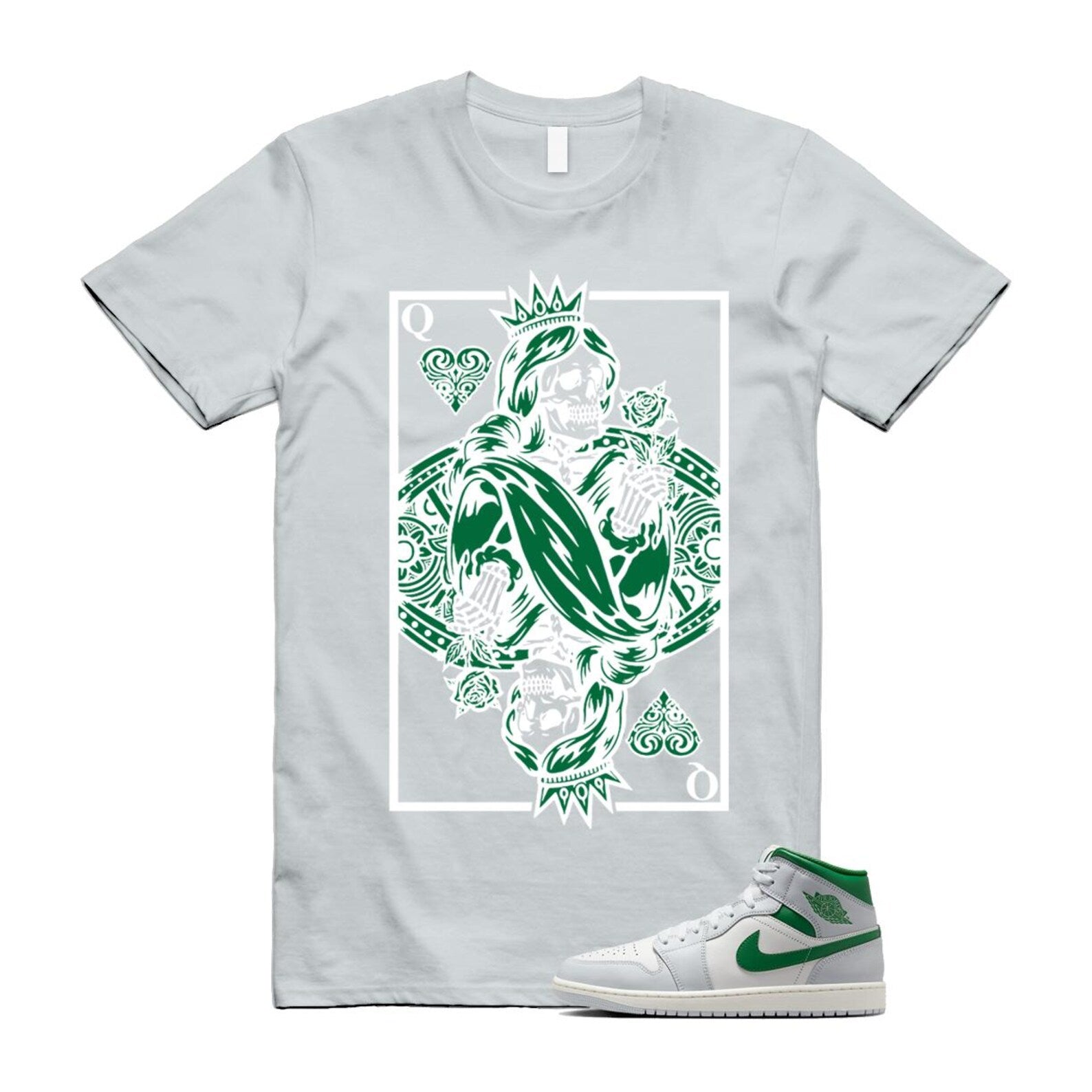 1 Summit White Pure Platinum Pine Green Sail T Shirt Match QC DQ8426-142 T-Shirt, Sneaker Match Tee