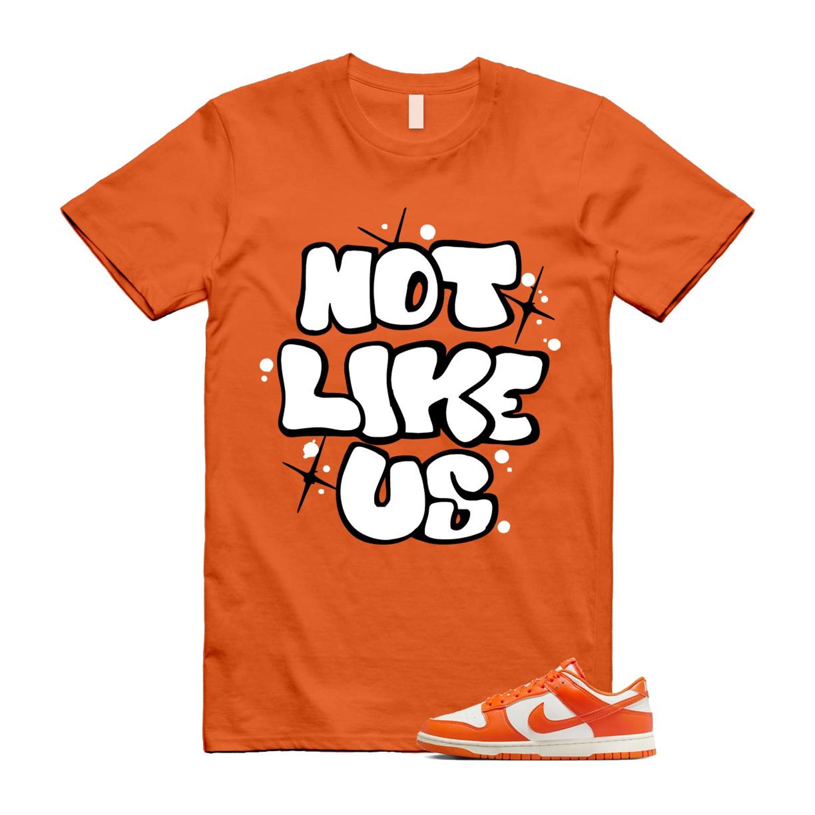 Dunk Syracuse Safety Orange White Pale Ivory T Shirt Match NLU HF5441-106 T-Shirt, Sneaker Match Tee