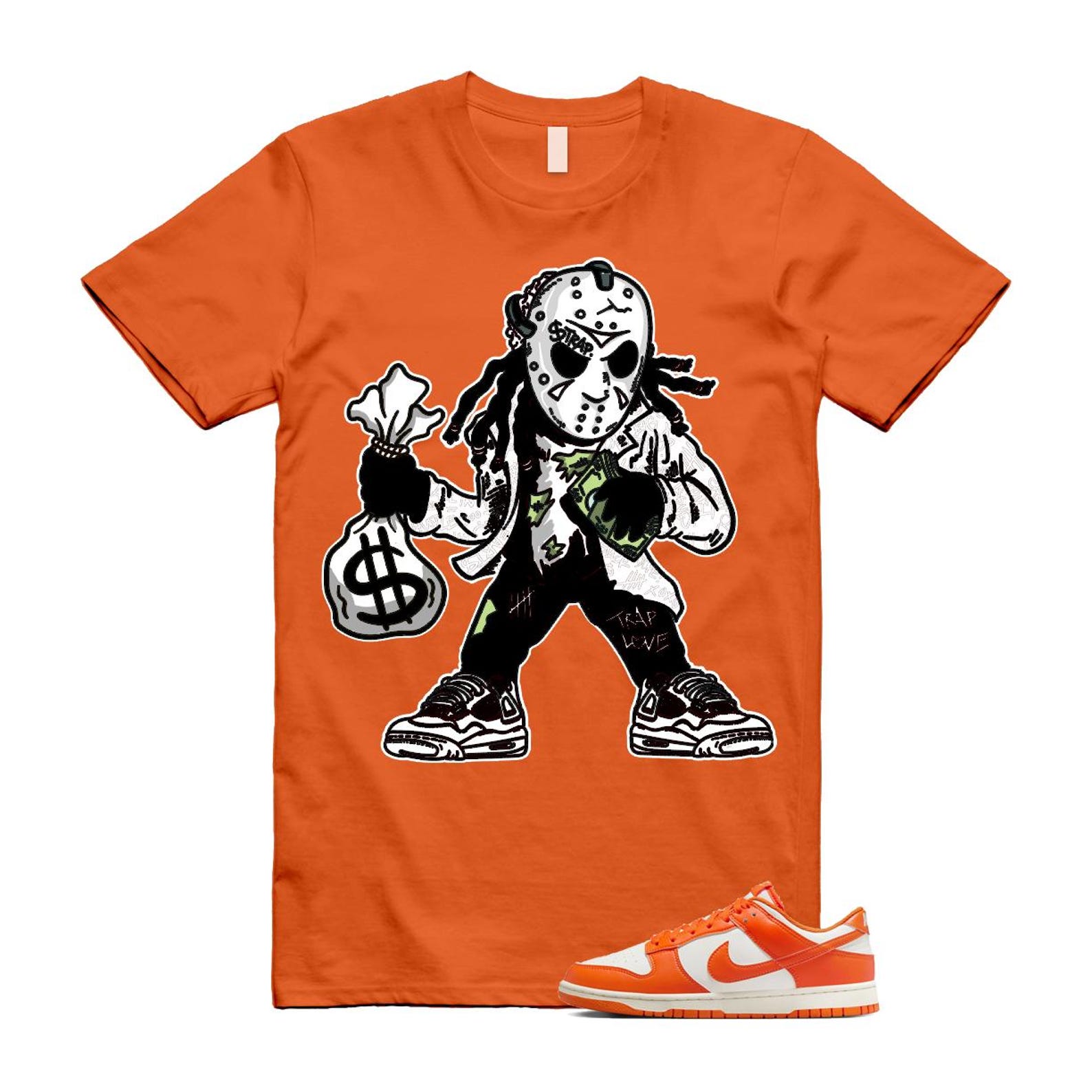 Dunk Syracuse Safety Orange White Pale Ivory T Shirt Match JASON HF5441-106 T-Shirt, Sneaker Match Tee