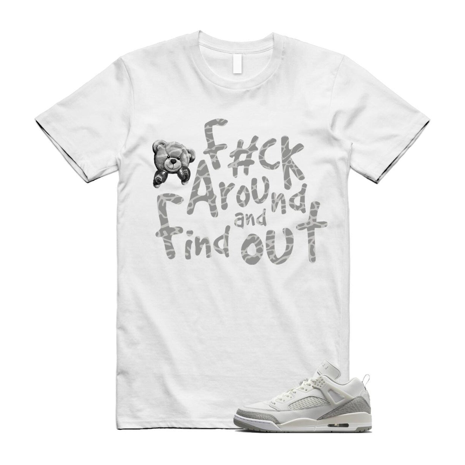 Spizike Summit White Photon Dust Phantom T Shirt Match FCK HQ3602-121 T-Shirt, Sneaker Match Tee