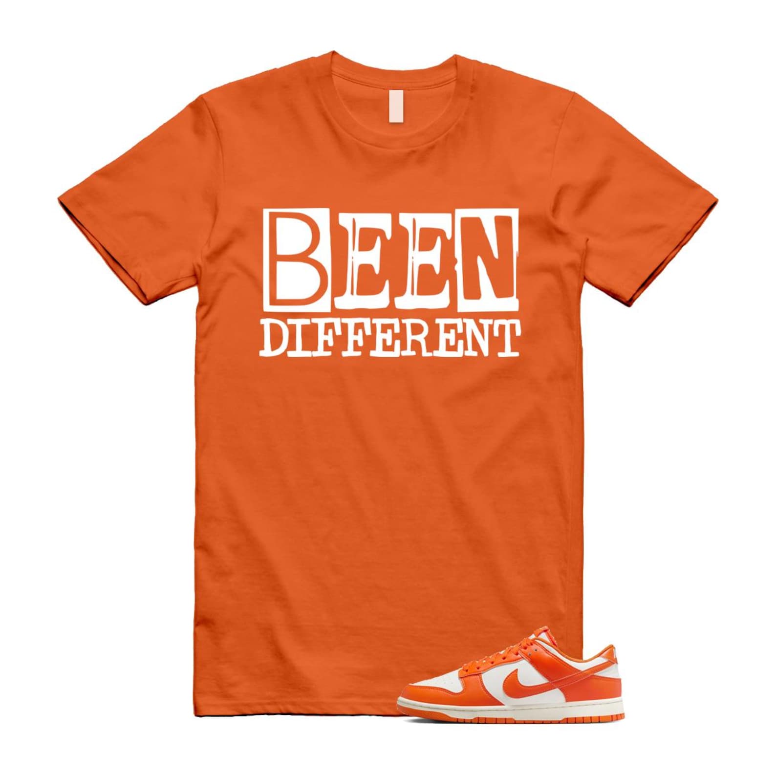 Dunk Syracuse Safety Orange White Pale Ivory T Shirt Match BEEN HF5441-106 T-Shirt, Sneaker Match Tee
