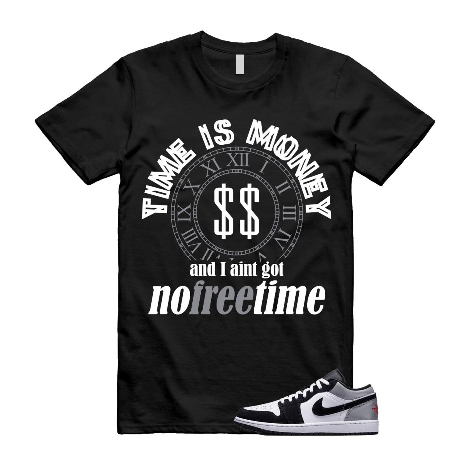 1 Black Matte Silver White Fire Red T Shirt Match FREE HF3148-106 T-Shirt, Sneaker Match Tee