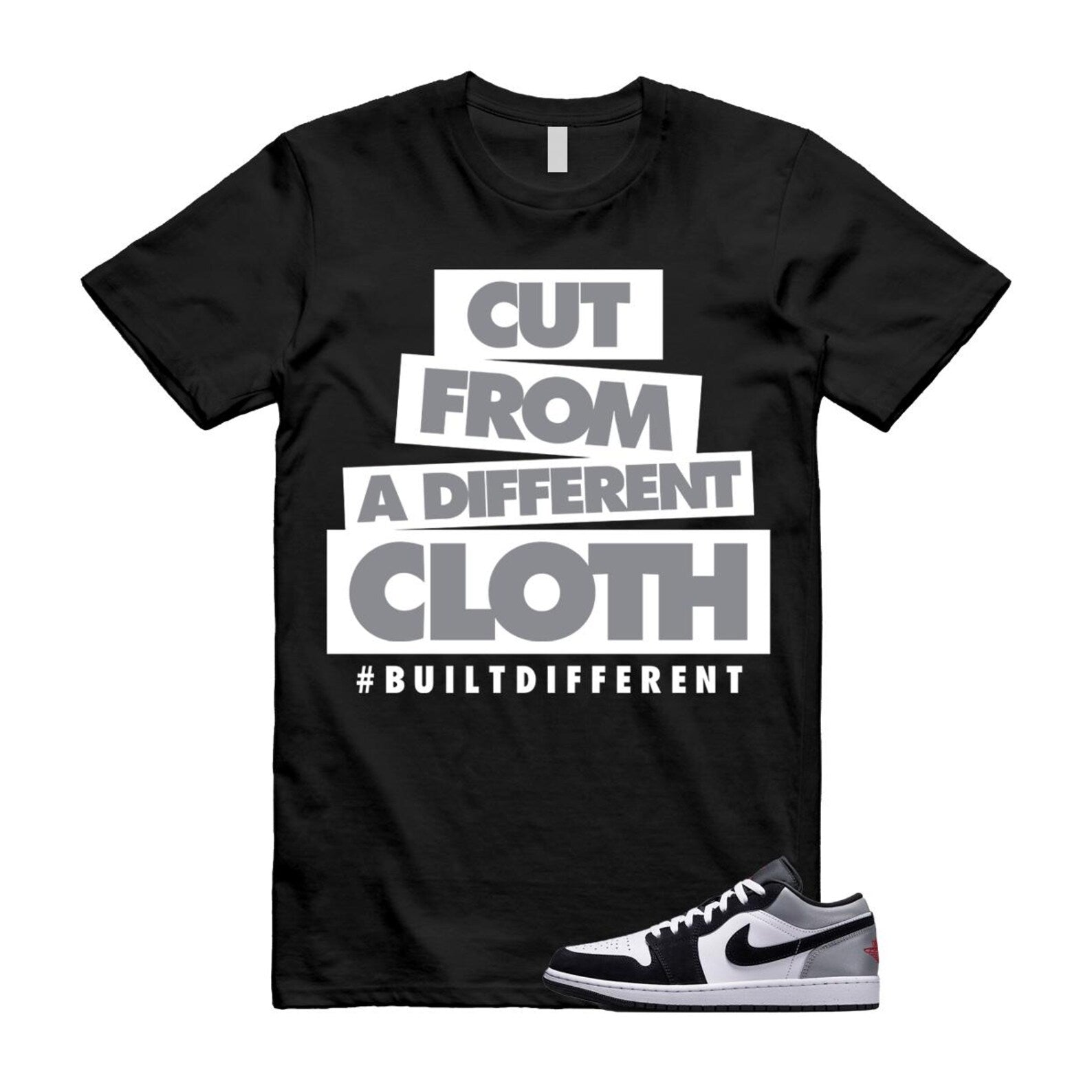 1 Black Matte Silver White Fire Red T Shirt Match CLOTH HF3148-106 T-Shirt, Sneaker Match Tee