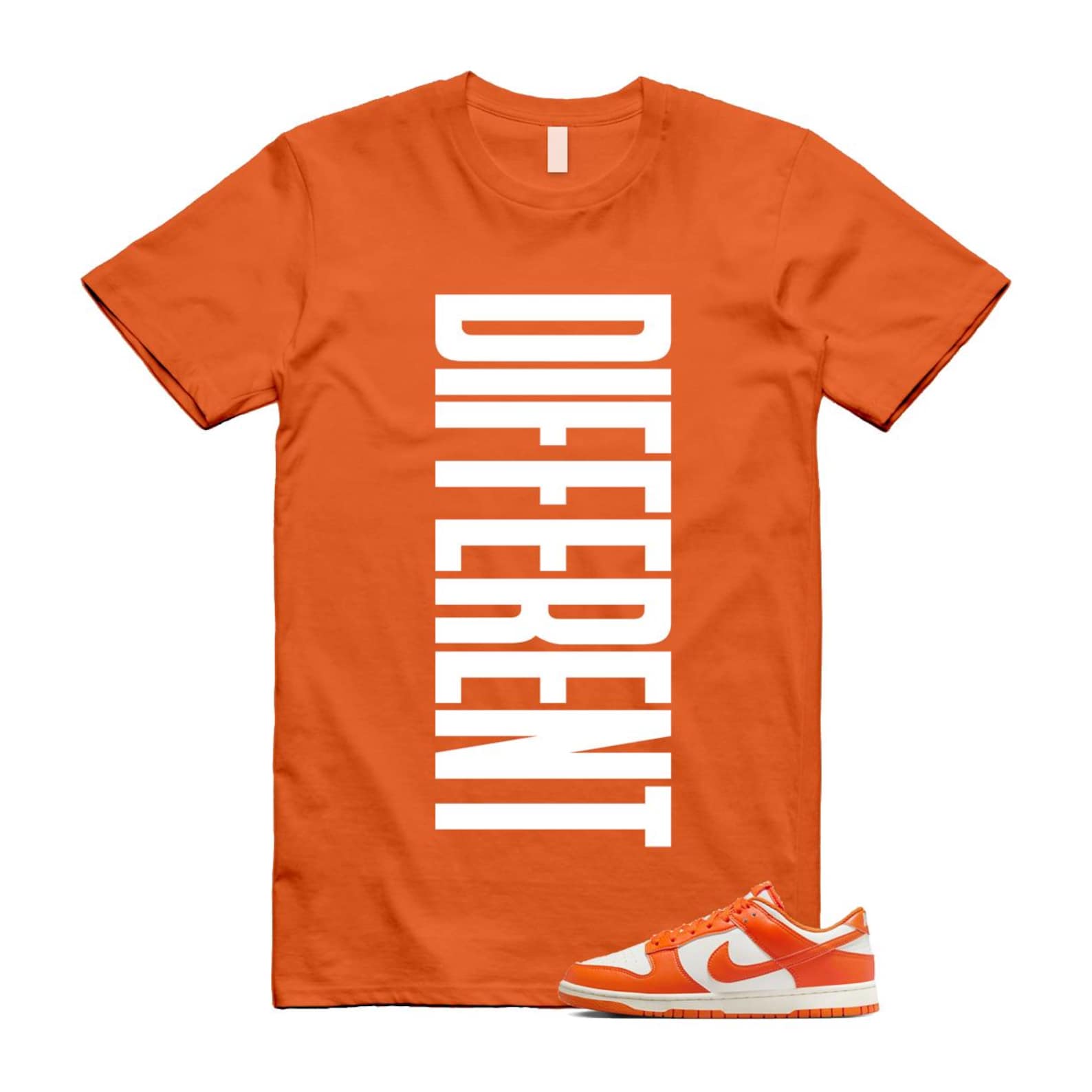 Dunk Syracuse Safety Orange White Pale Ivory T Shirt Match DFRNT HF5441-106 T-Shirt, Sneaker Match Tee