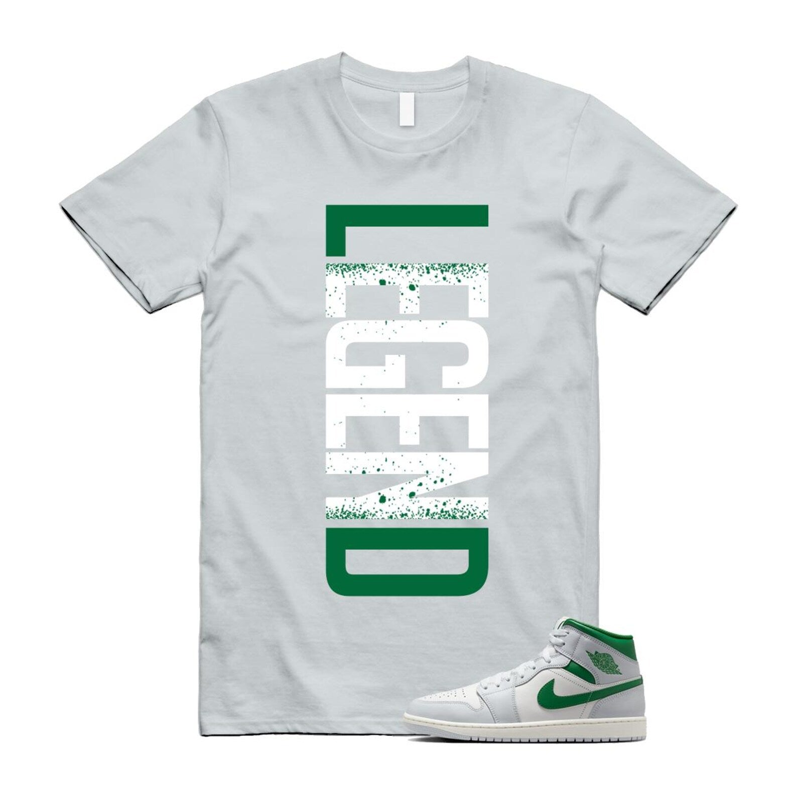 1 Summit White Pure Platinum Pine Green Sail T Shirt Match LEGEND DQ8426-142 T-Shirt, Sneaker Match Tee