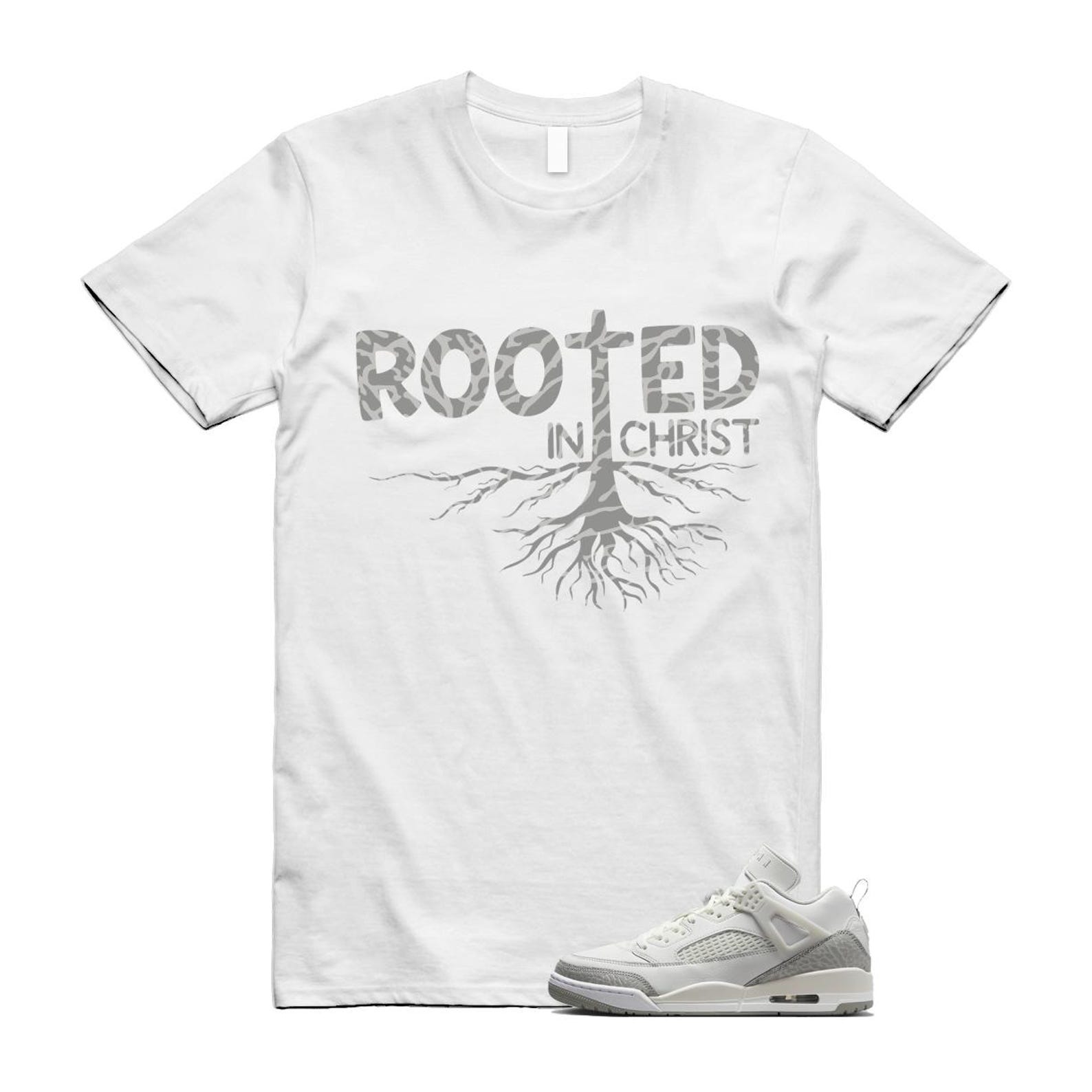 Spizike Summit White Photon Dust Phantom T Shirt Match ROOTED HQ3602-121 T-Shirt, Sneaker Match Tee