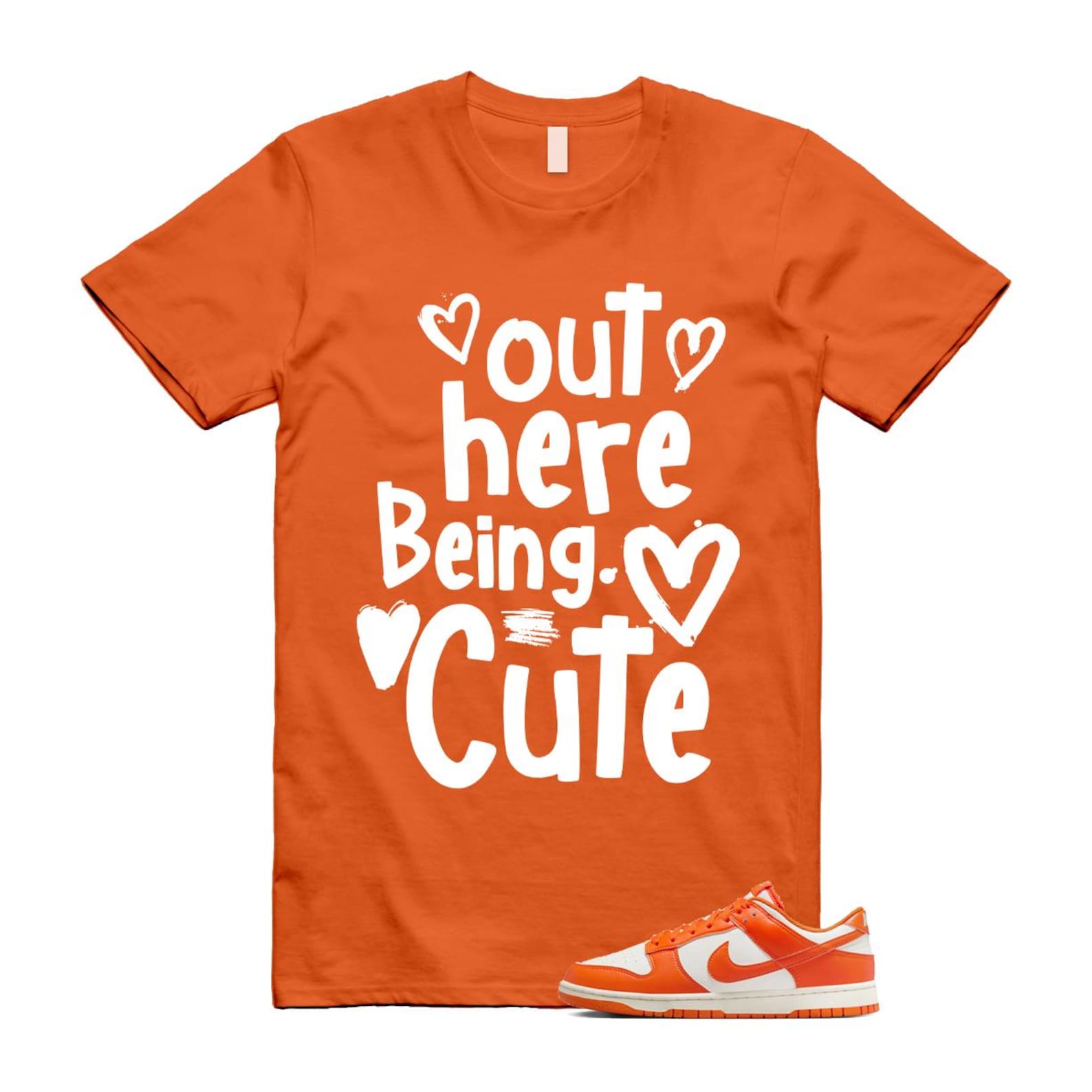 Dunk Syracuse Safety Orange White Pale Ivory T Shirt Match C2 HF5441-106 T-Shirt, Sneaker Match Tee
