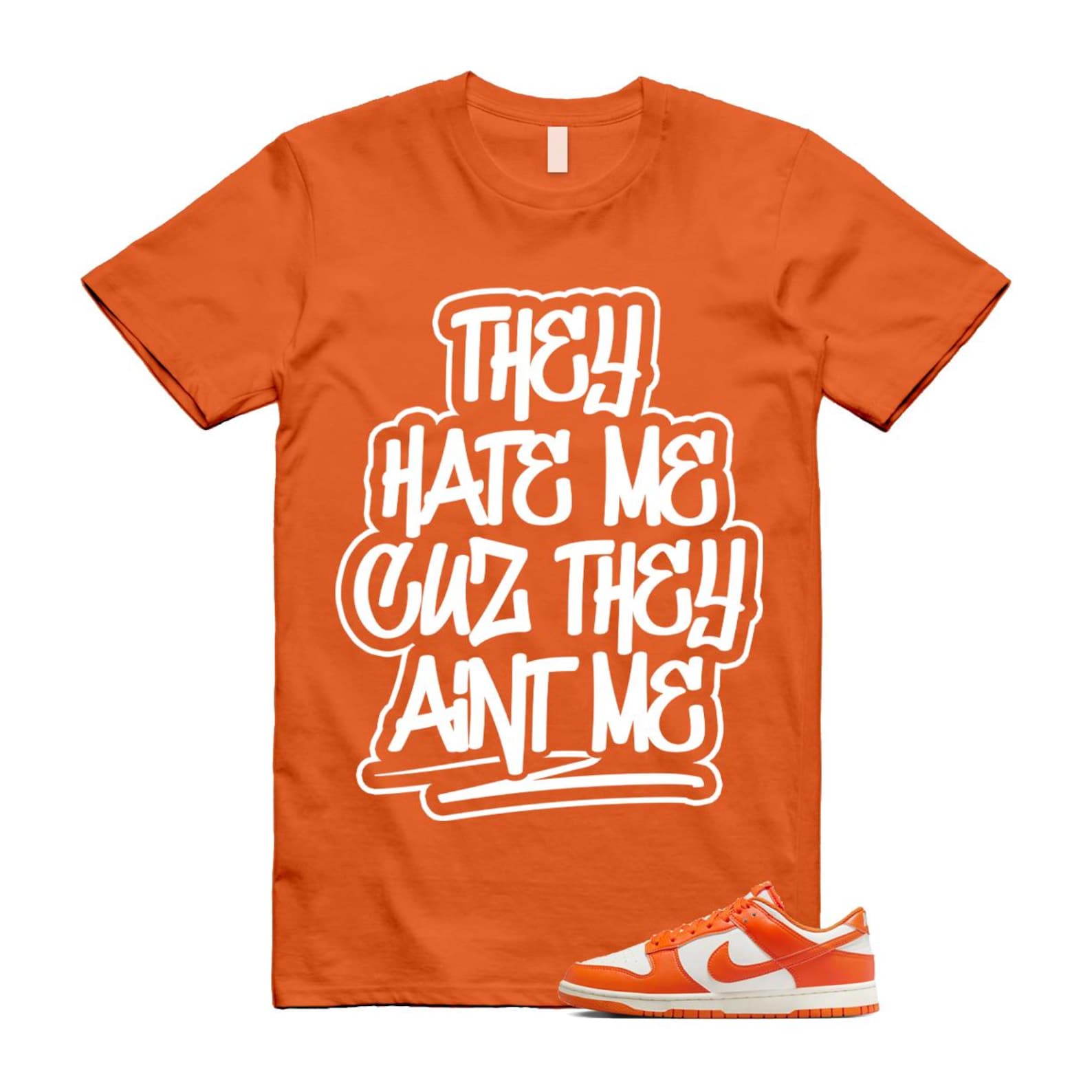 Dunk Syracuse Safety Orange White Pale Ivory T Shirt Match AINT HF5441-106 T-Shirt, Sneaker Match Tee