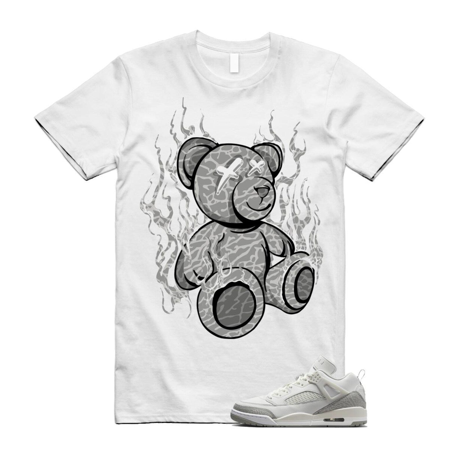 Spizike Summit White Photon Dust Phantom T Shirt Match LIT HQ3602-121 T-Shirt, Sneaker Match Tee