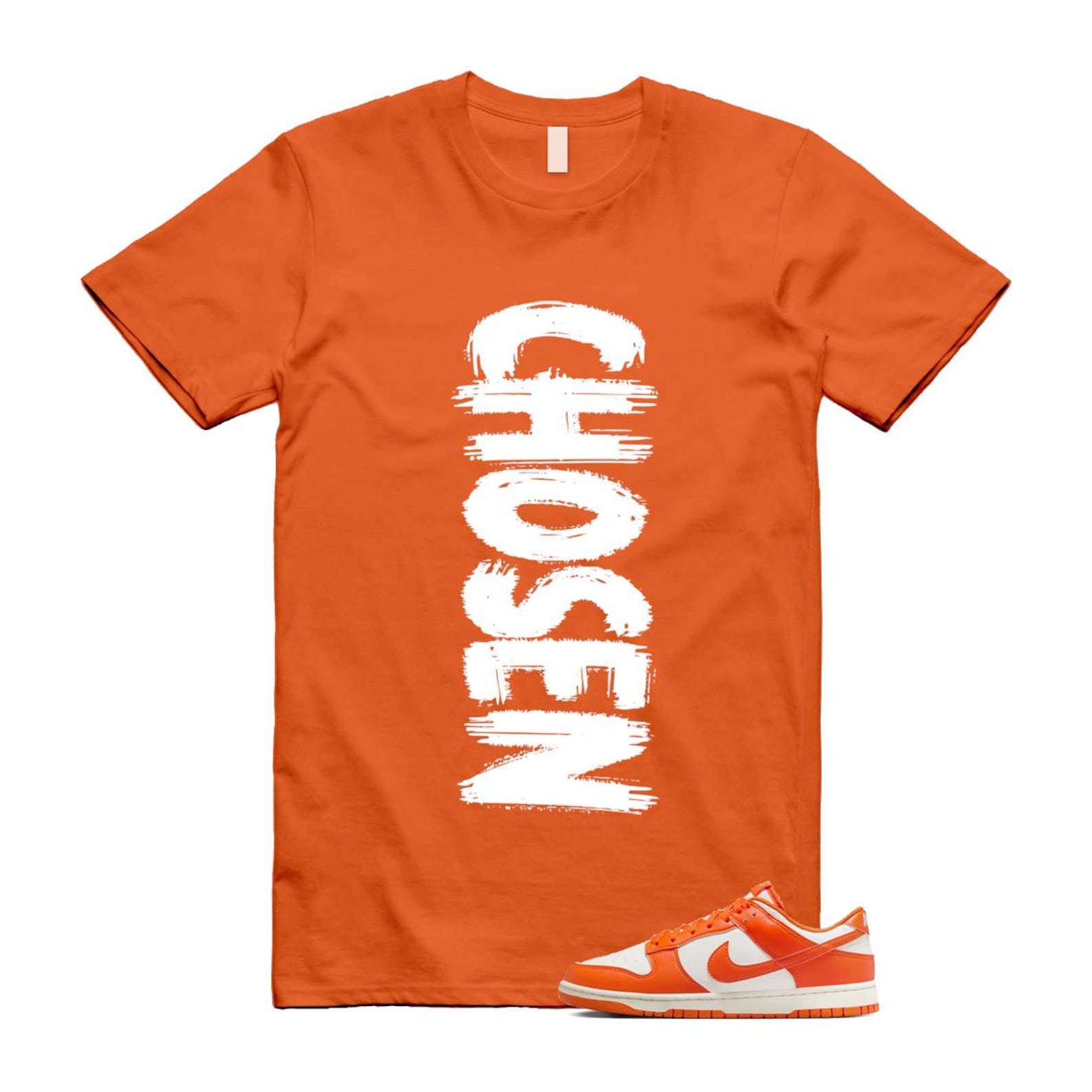 Dunk Syracuse Safety Orange White Pale Ivory T Shirt Match CHOSEN HF5441-106 T-Shirt, Sneaker Match Tee