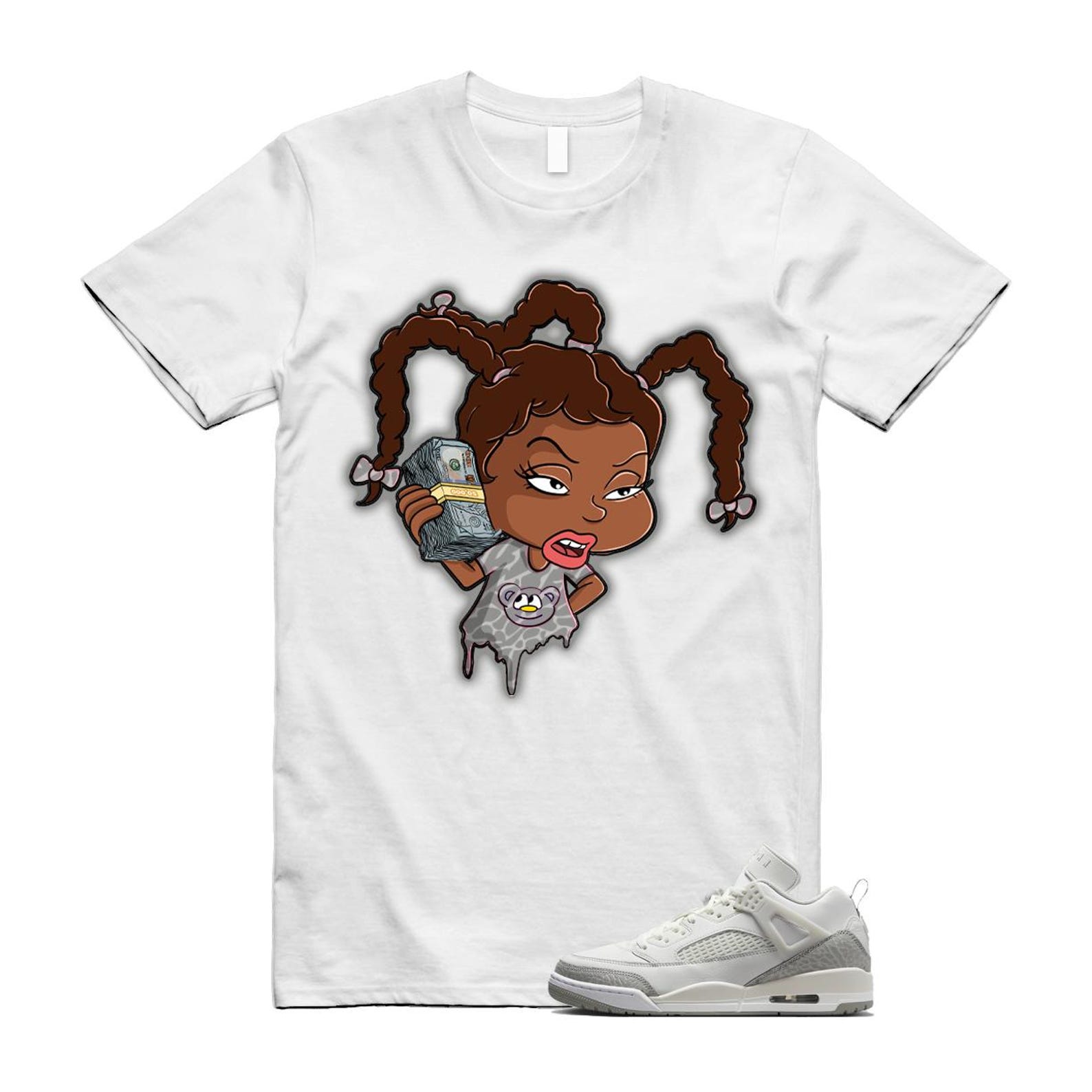 Spizike Summit White Photon Dust Phantom T Shirt Match SUSIE HQ3602-121 T-Shirt, Sneaker Match Tee