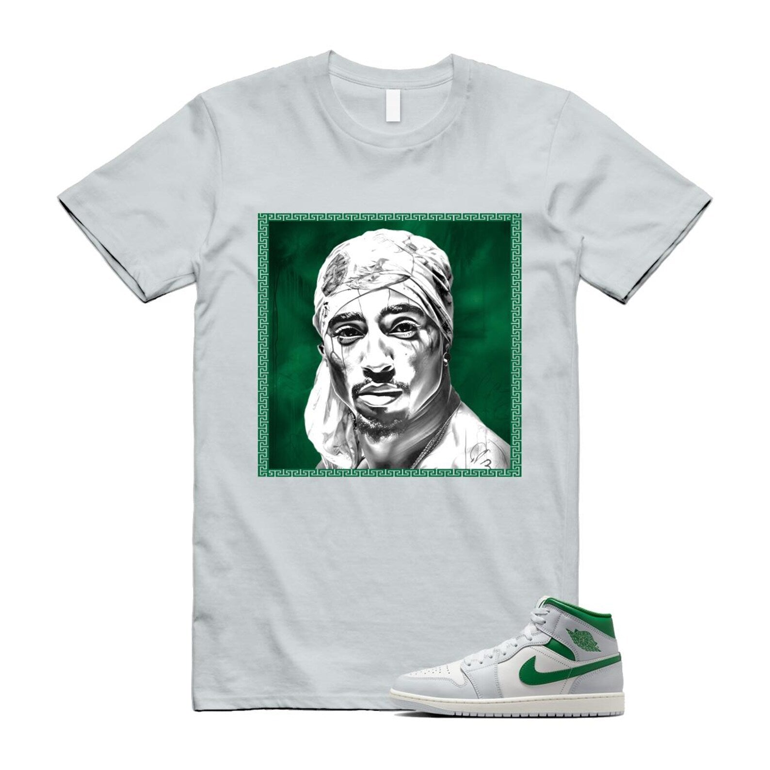 1 Summit White Pure Platinum Pine Green Sail T Shirt Match PAC DQ8426-142 T-Shirt, Sneaker Match Tee