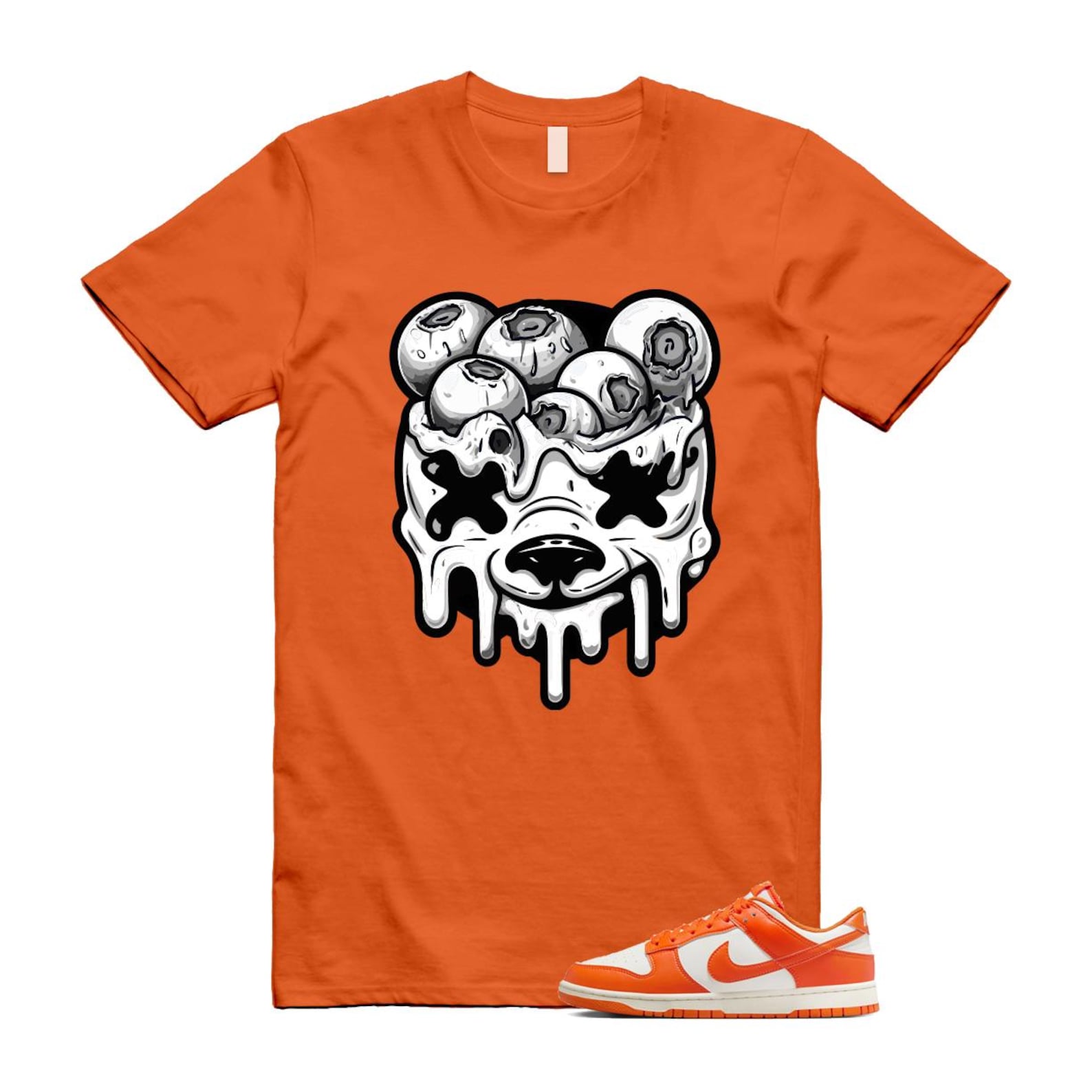 Dunk Syracuse Safety Orange White Pale Ivory T Shirt Match DBEAR HF5441-106 T-Shirt, Sneaker Match Tee