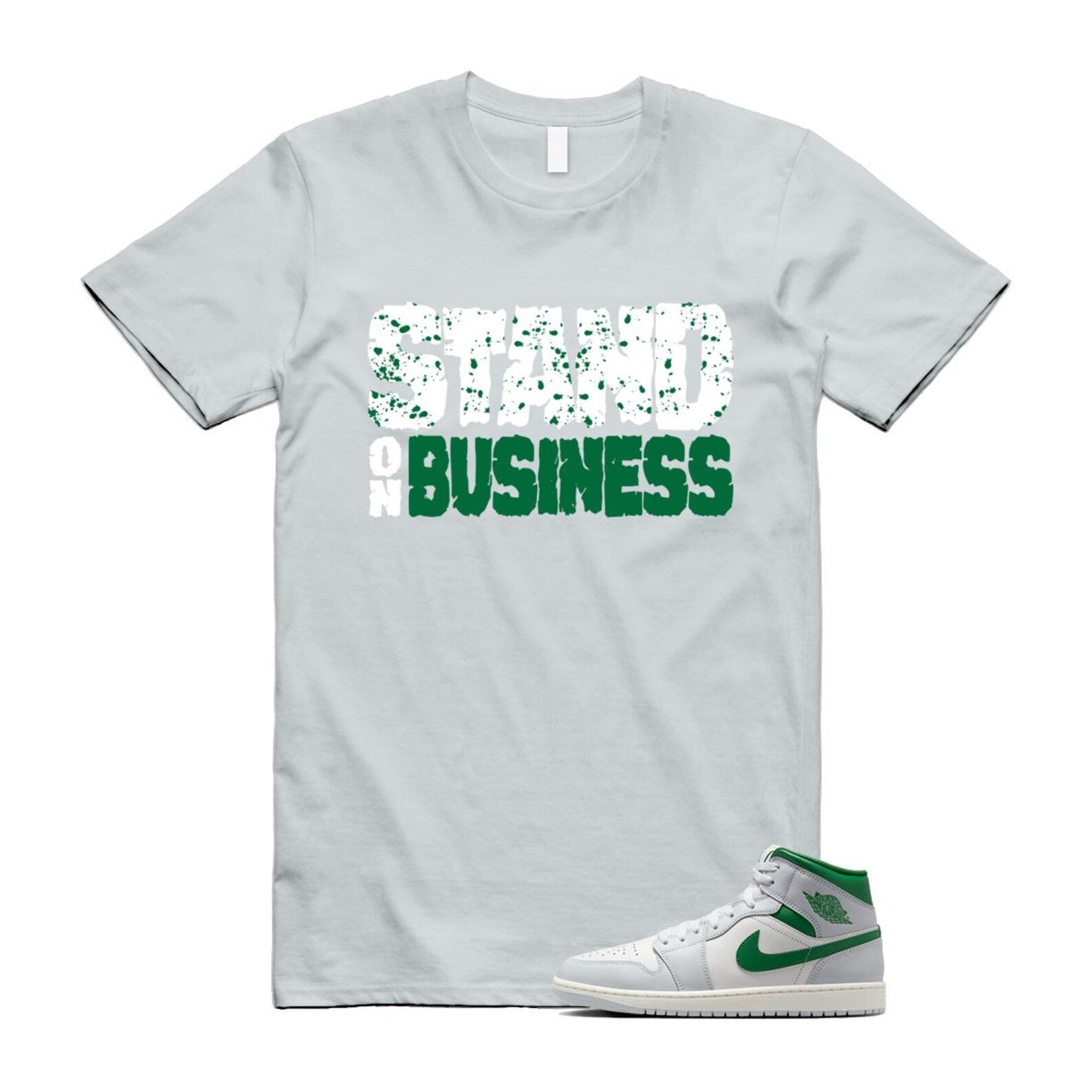 1 Summit White Pure Platinum Pine Green Sail T Shirt Match SOB DQ8426-142 T-Shirt, Sneaker Match Tee