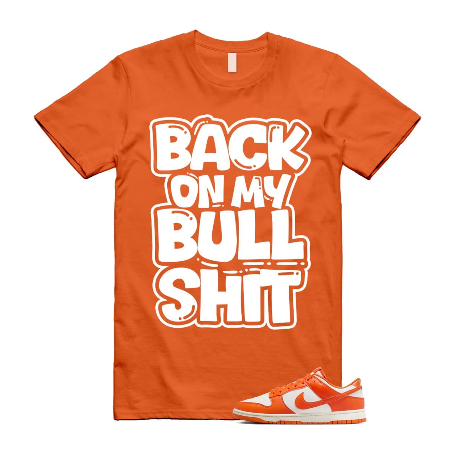 Dunk Syracuse Safety Orange White Pale Ivory T Shirt Match BULL HF5441-106 T-Shirt, Sneaker Match Tee