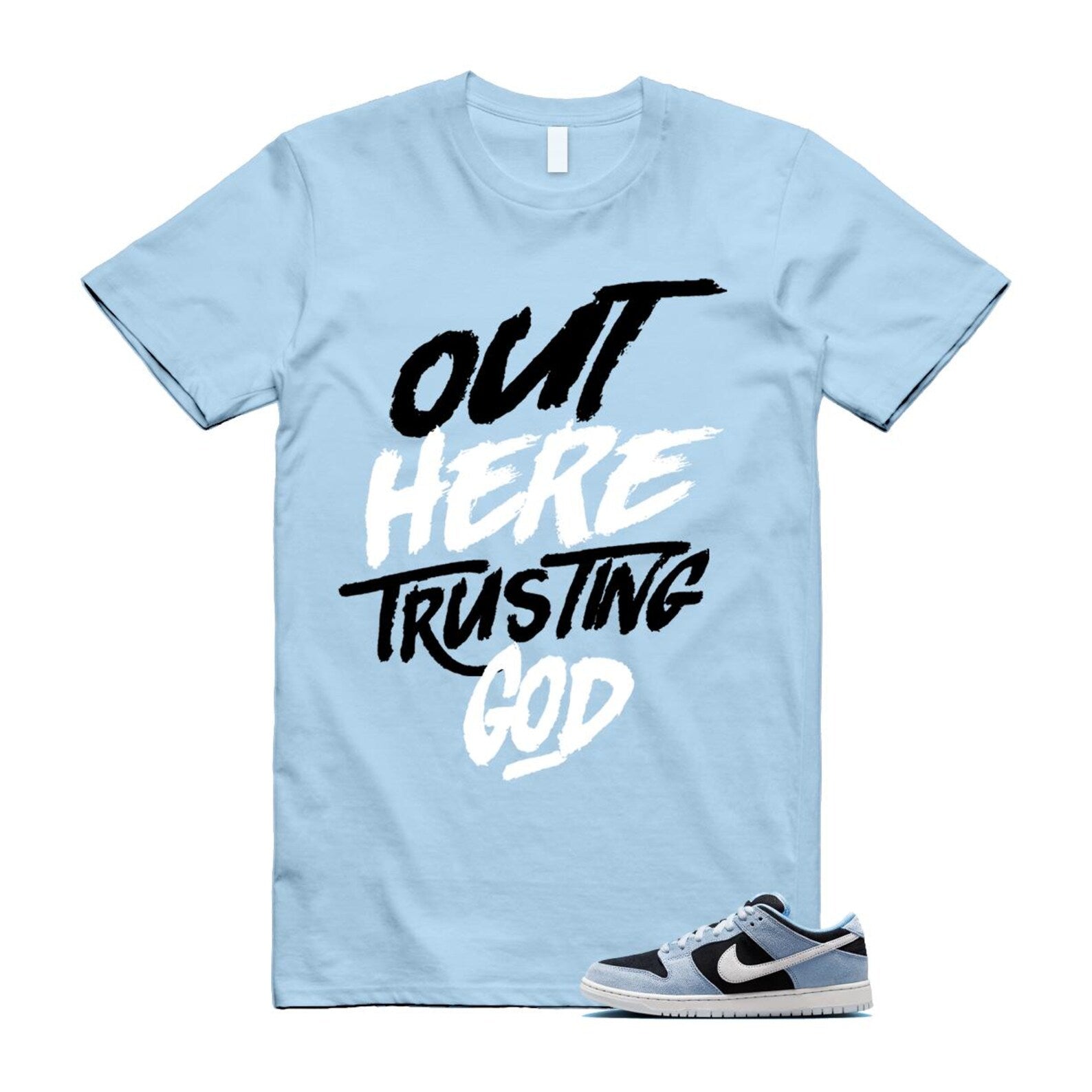 Dunk Aluminum Blue Black Summit White Low SB T Shirt Match TG HF3063-400 T-Shirt, Sneaker Match Tee