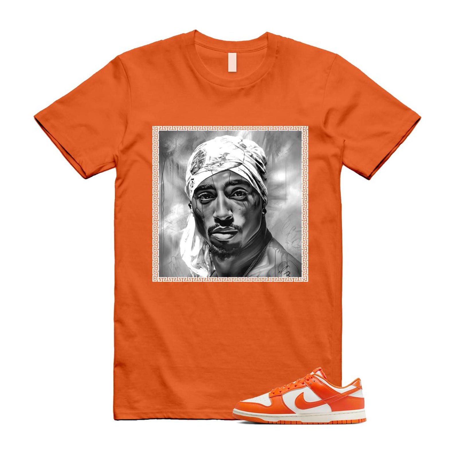 Dunk Syracuse Safety Orange White Pale Ivory T Shirt Match PAC HF5441-106 T-Shirt, Sneaker Match Tee