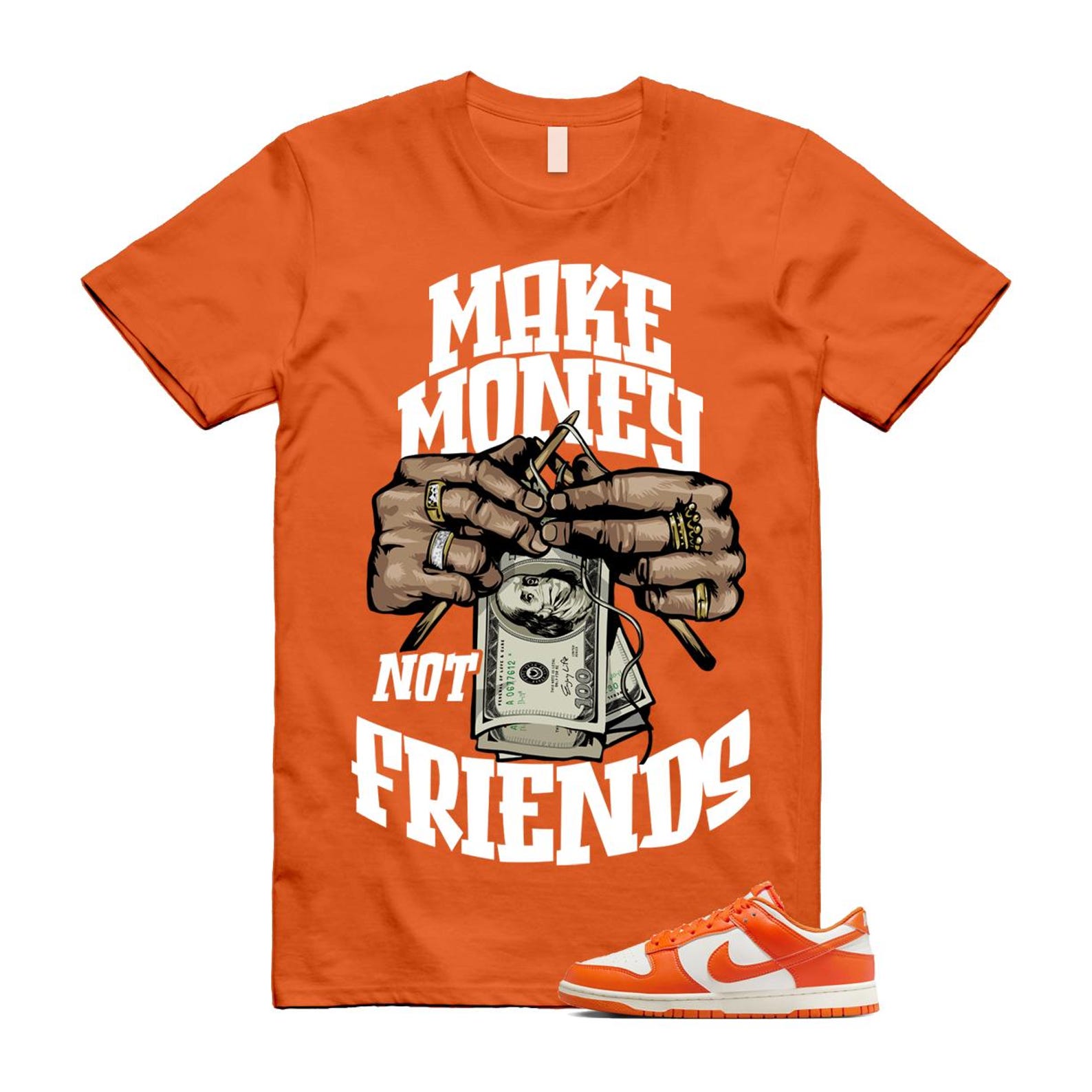 Dunk Syracuse Safety Orange White Pale Ivory T Shirt Match MM HF5441-106 T-Shirt, Sneaker Match Tee